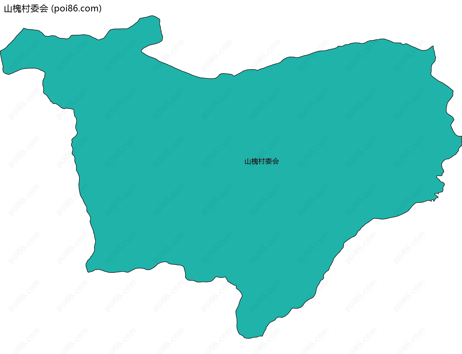 山槐村委会边界地图
