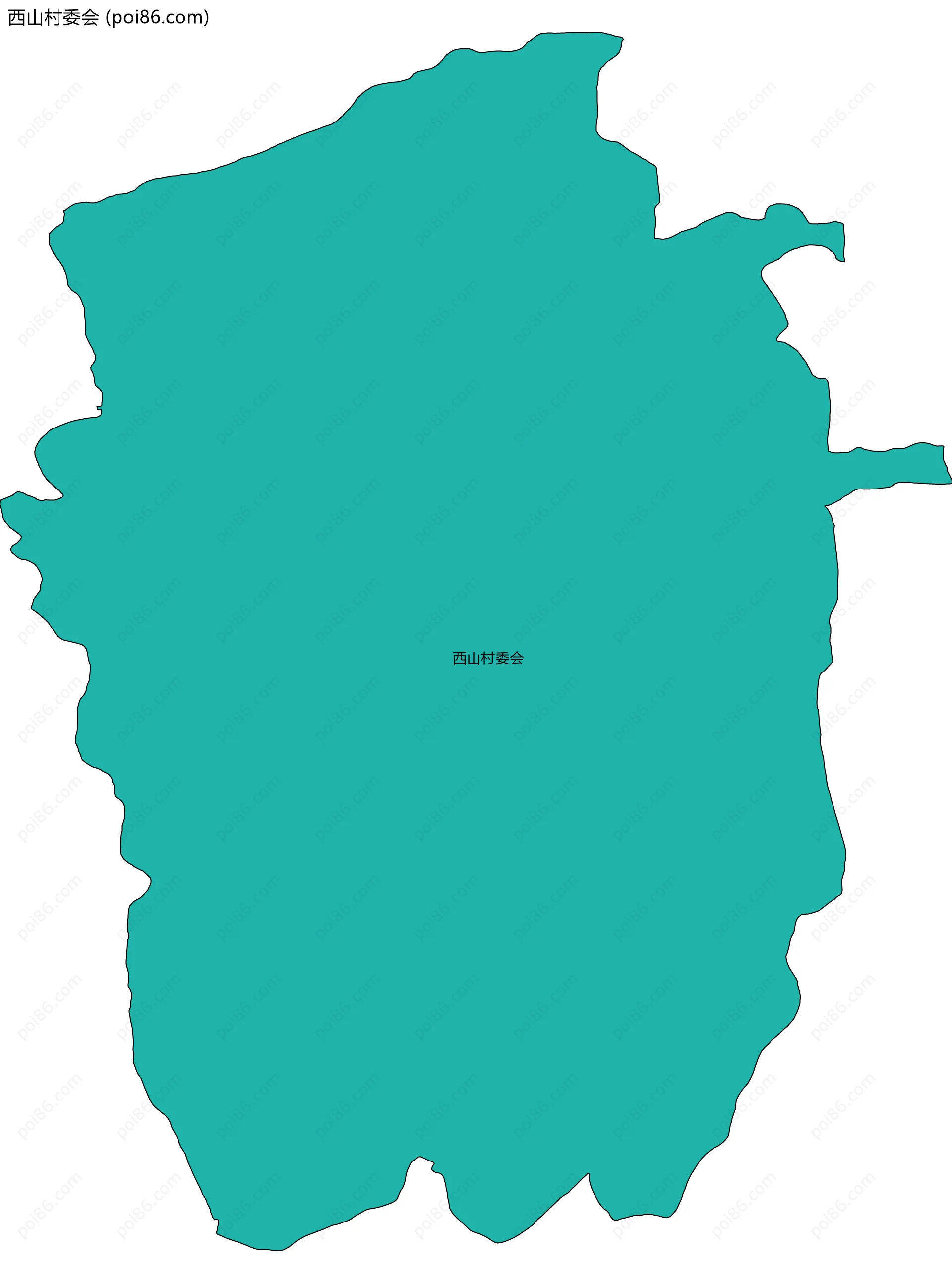 西山村委会边界地图