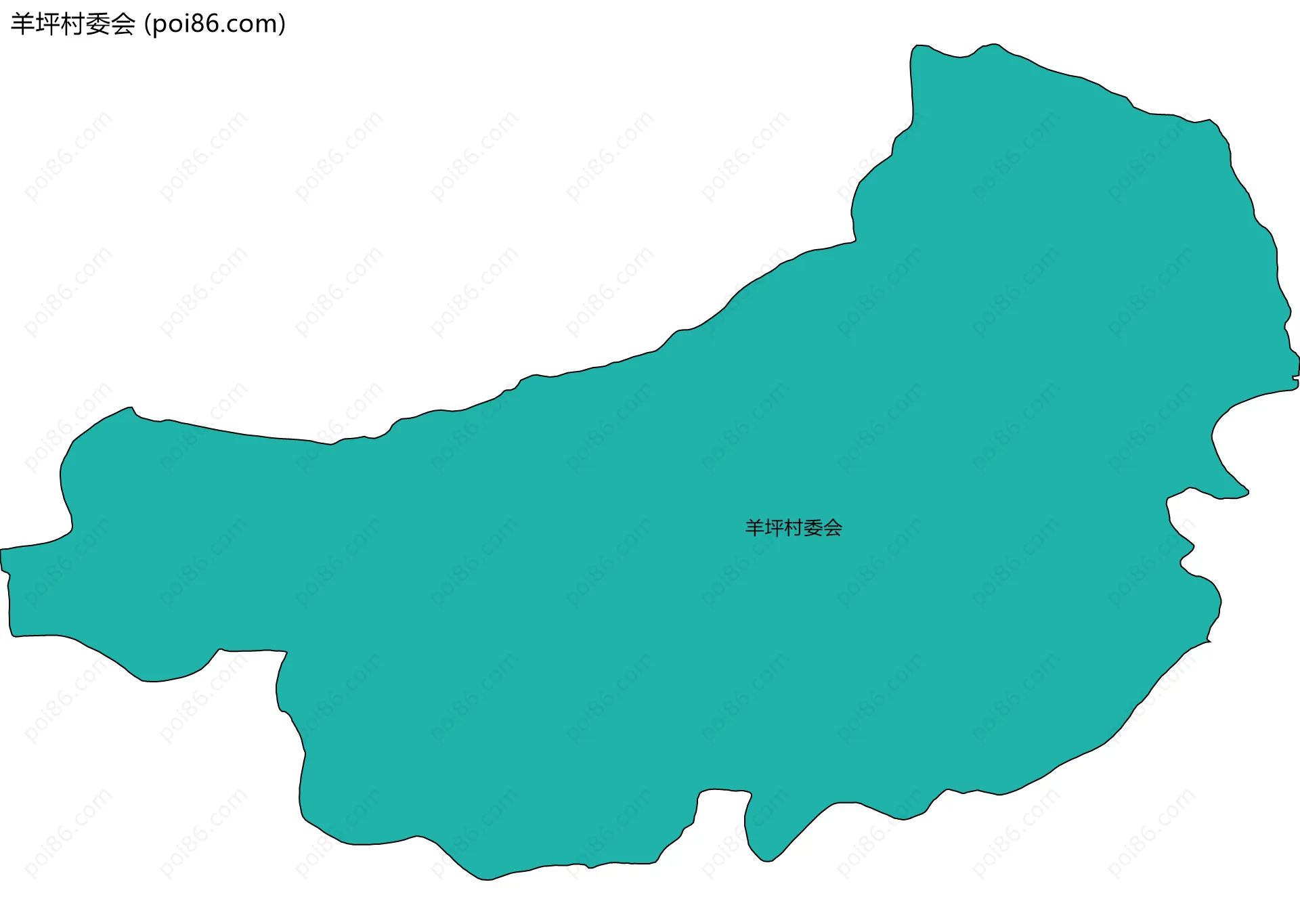 羊坪村委会边界地图