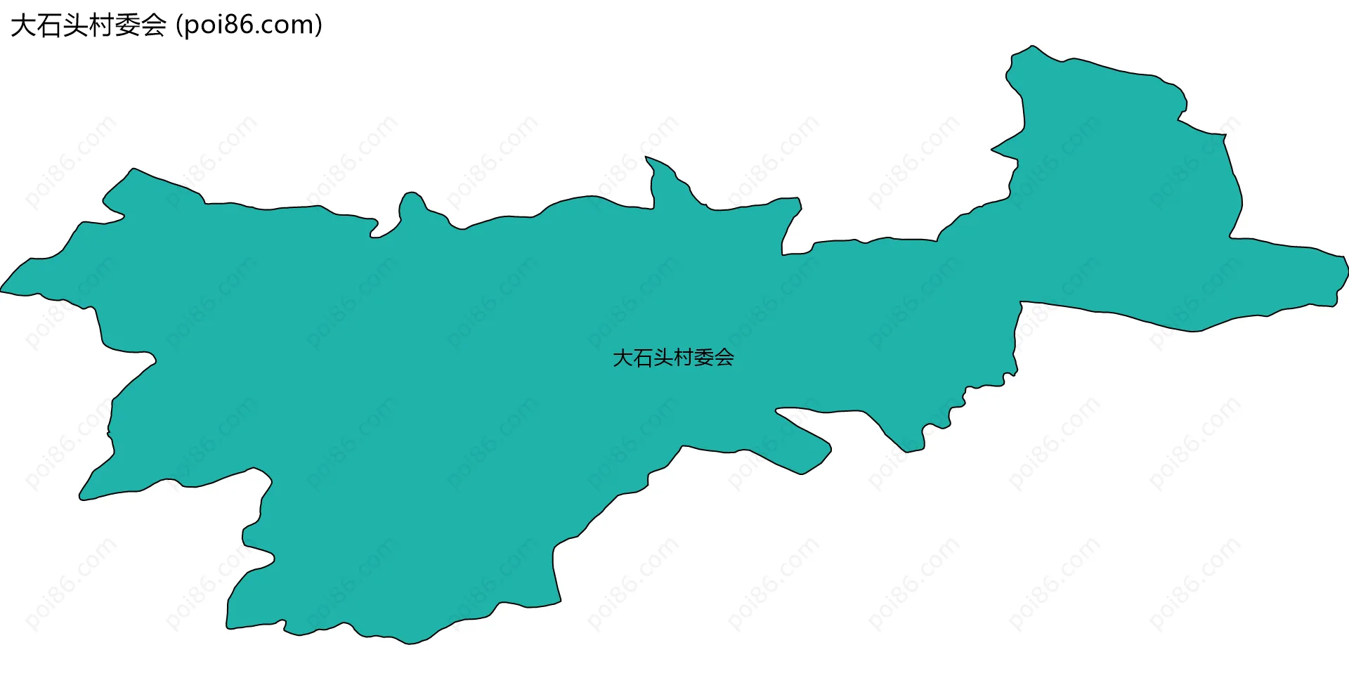 大石头村委会边界地图