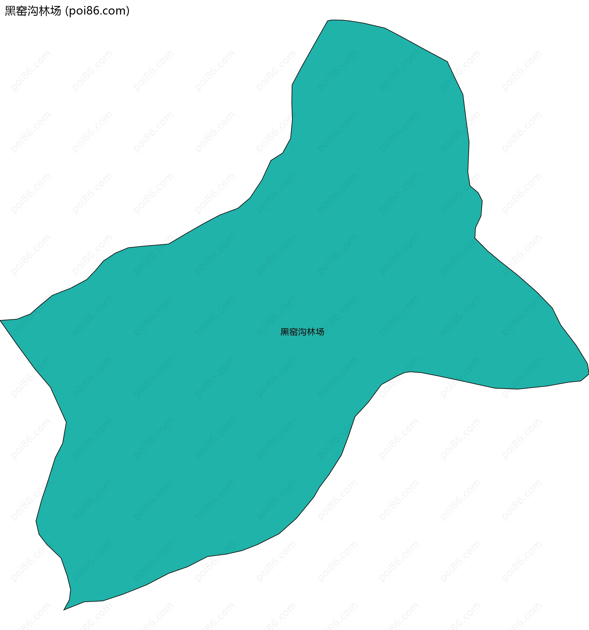 黑窑沟林场边界地图