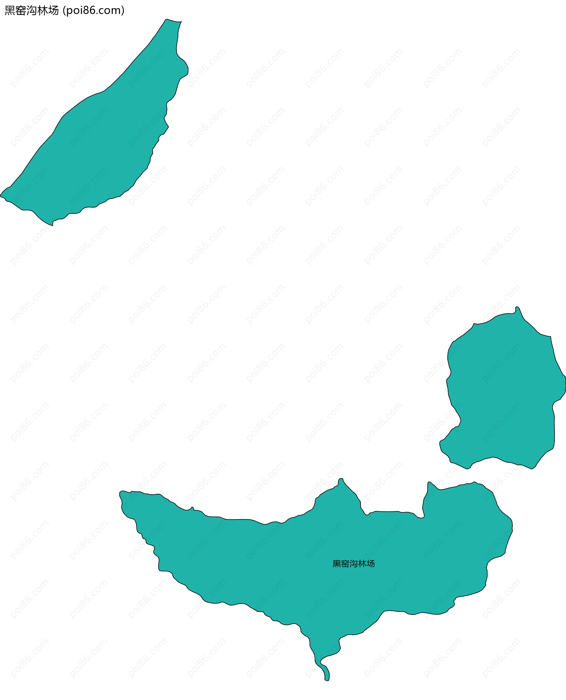 黑窑沟林场边界地图