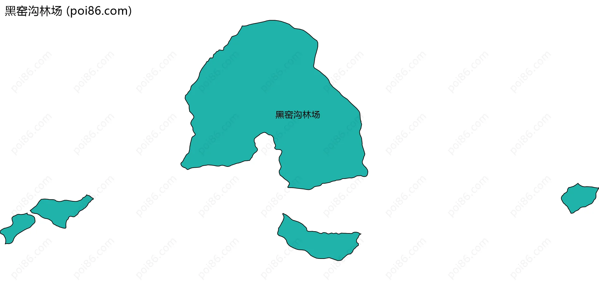 黑窑沟林场边界地图