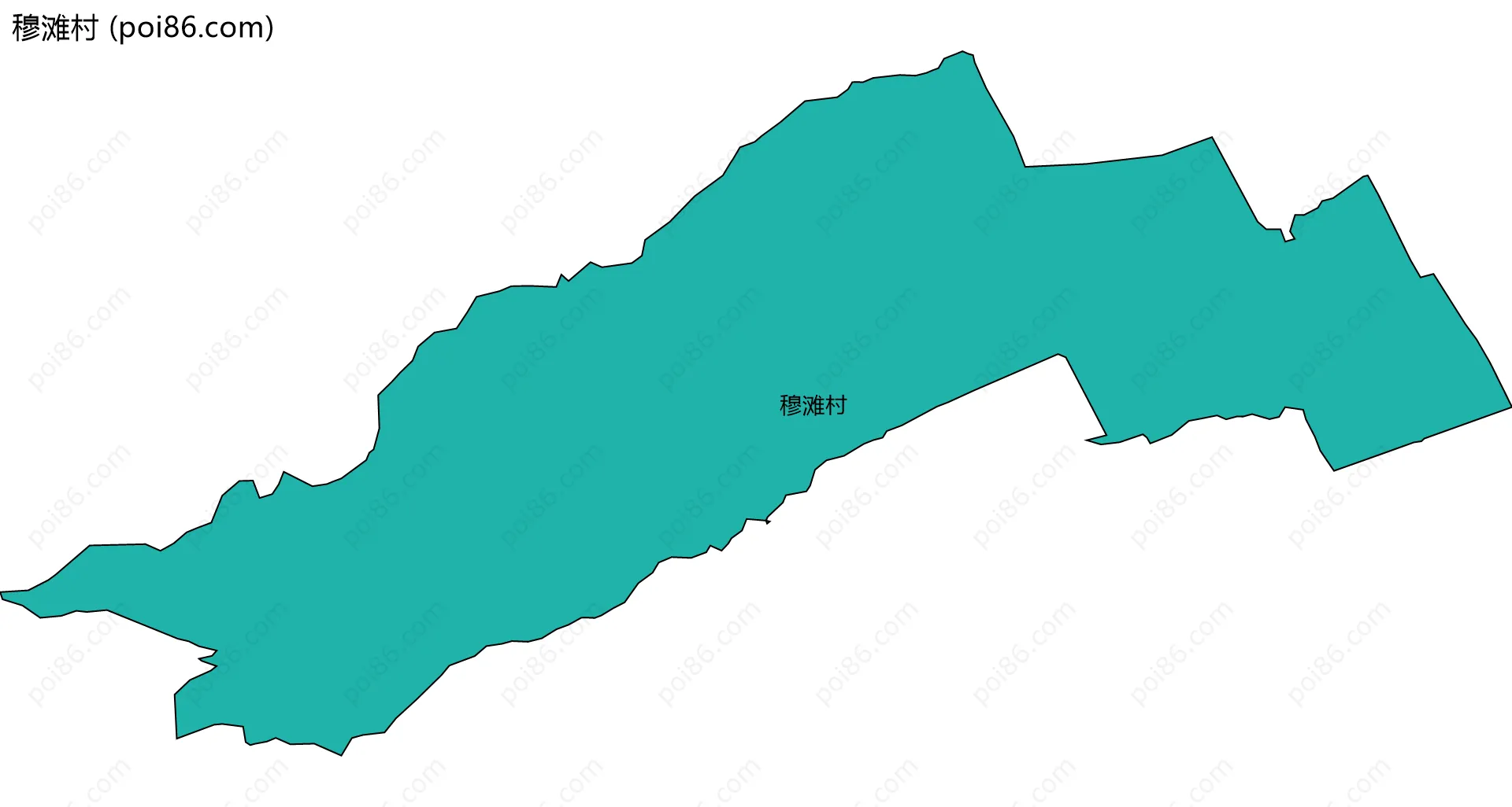 穆滩村边界地图