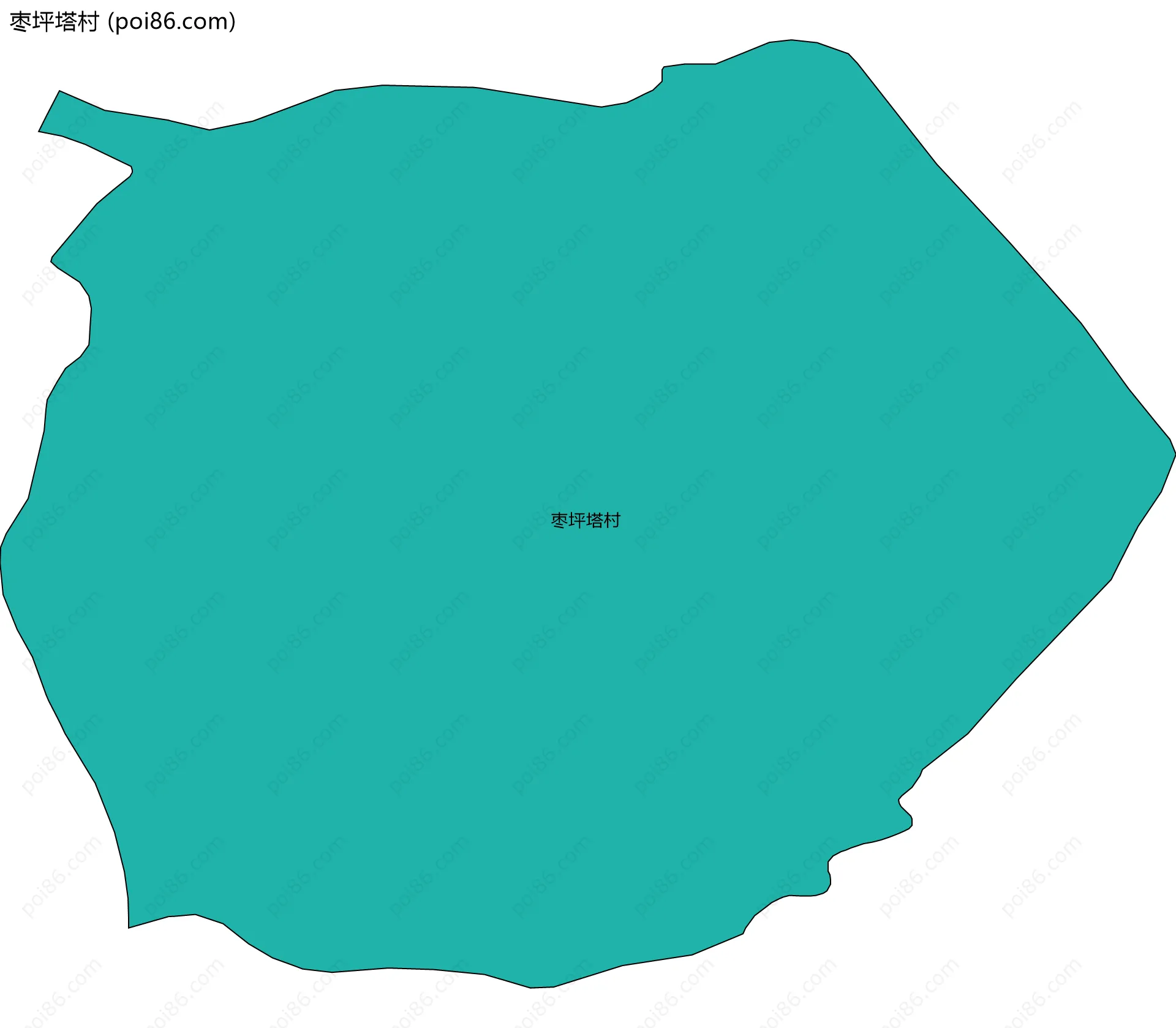 枣坪塔村边界地图