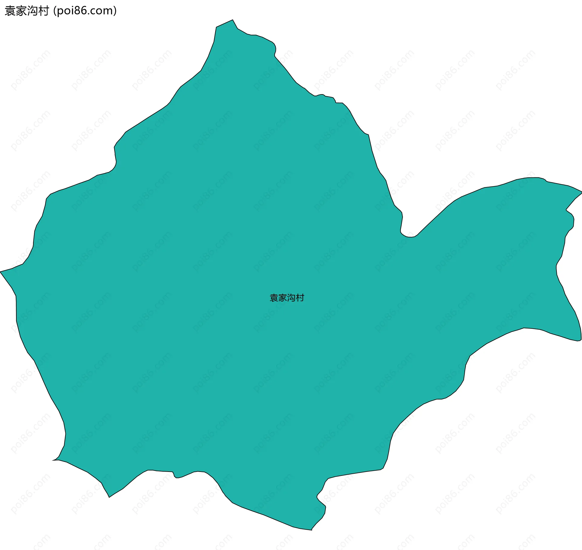 袁家沟村边界地图