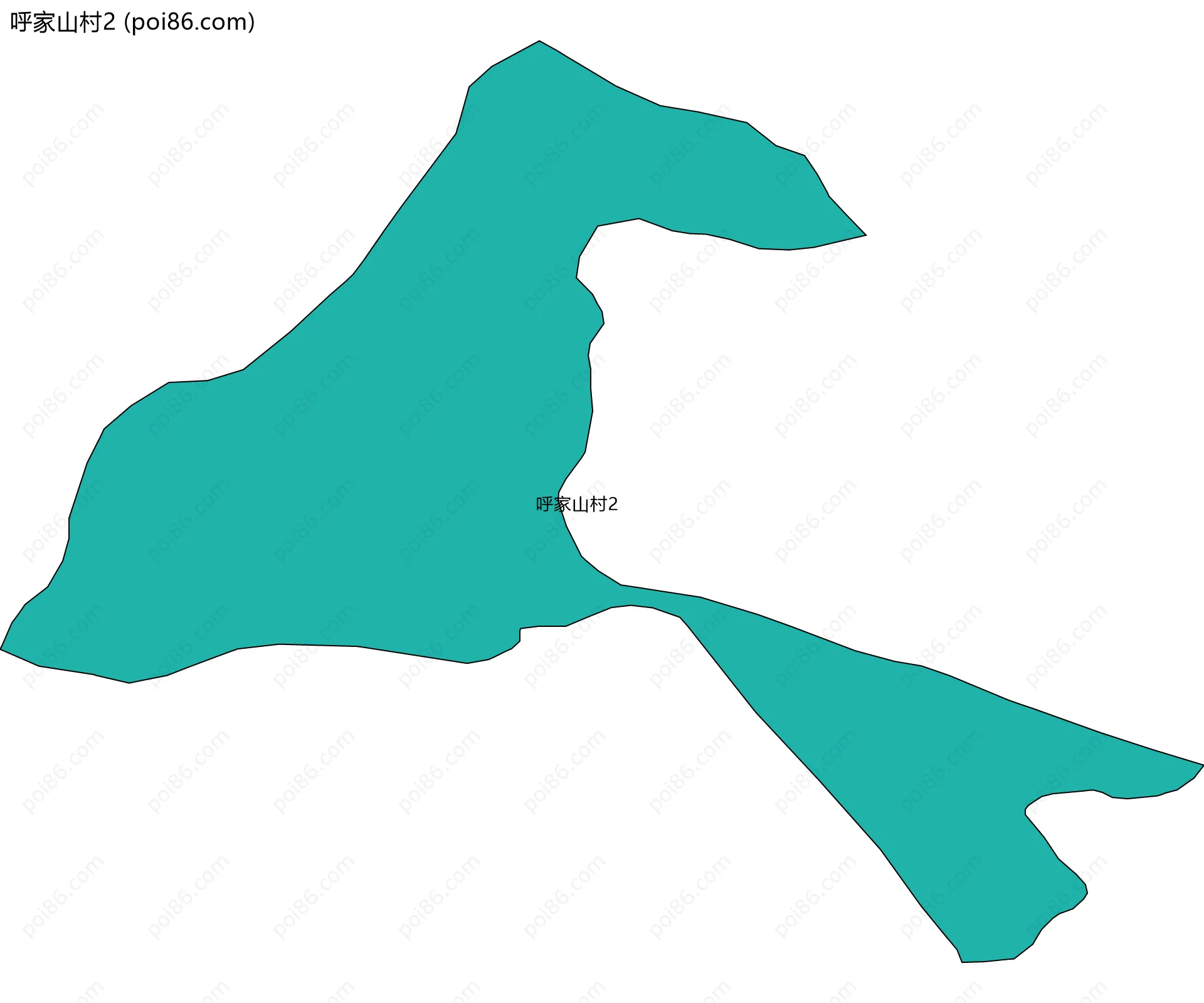 呼家山村2边界地图