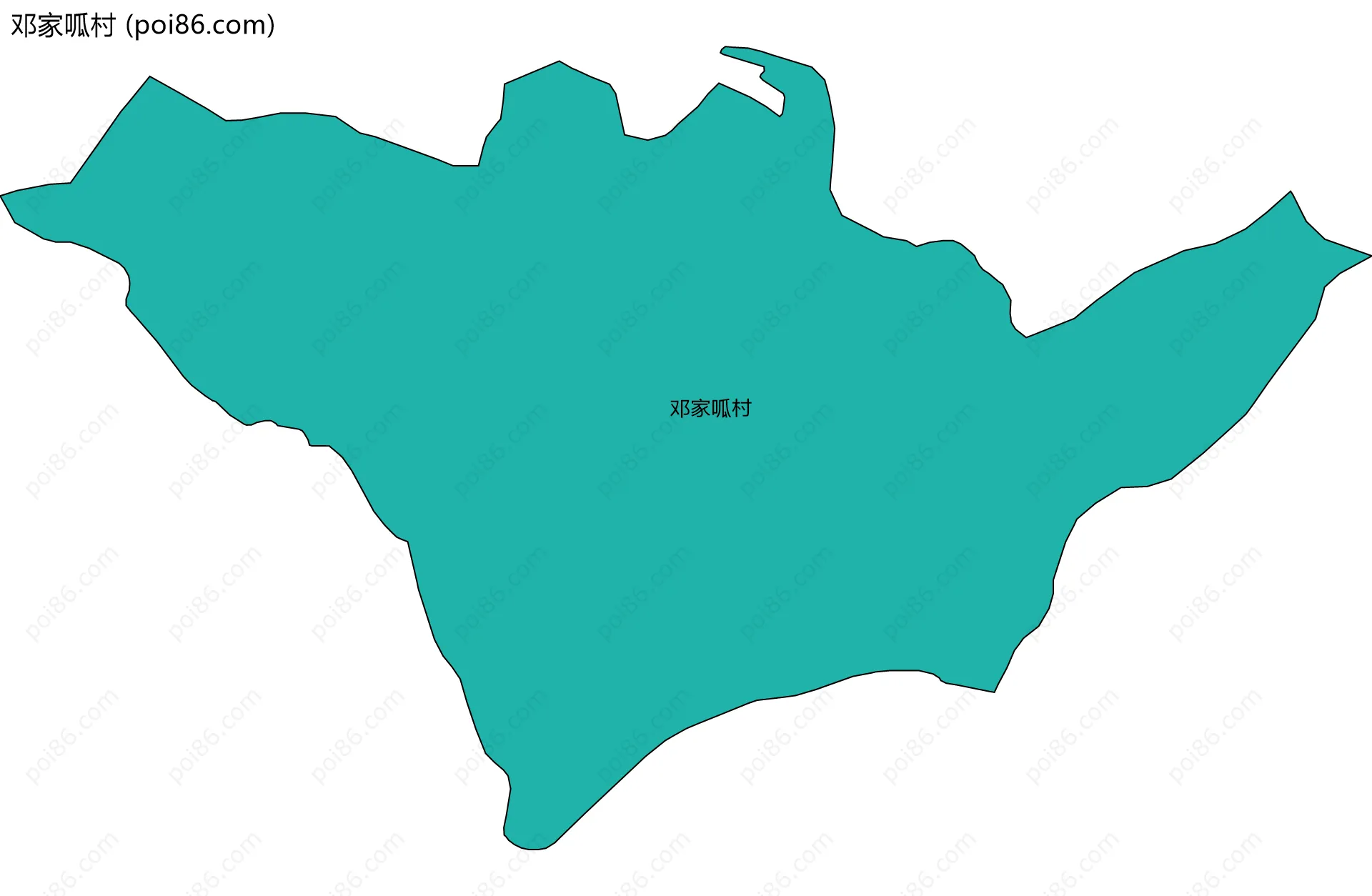 邓家呱村边界地图