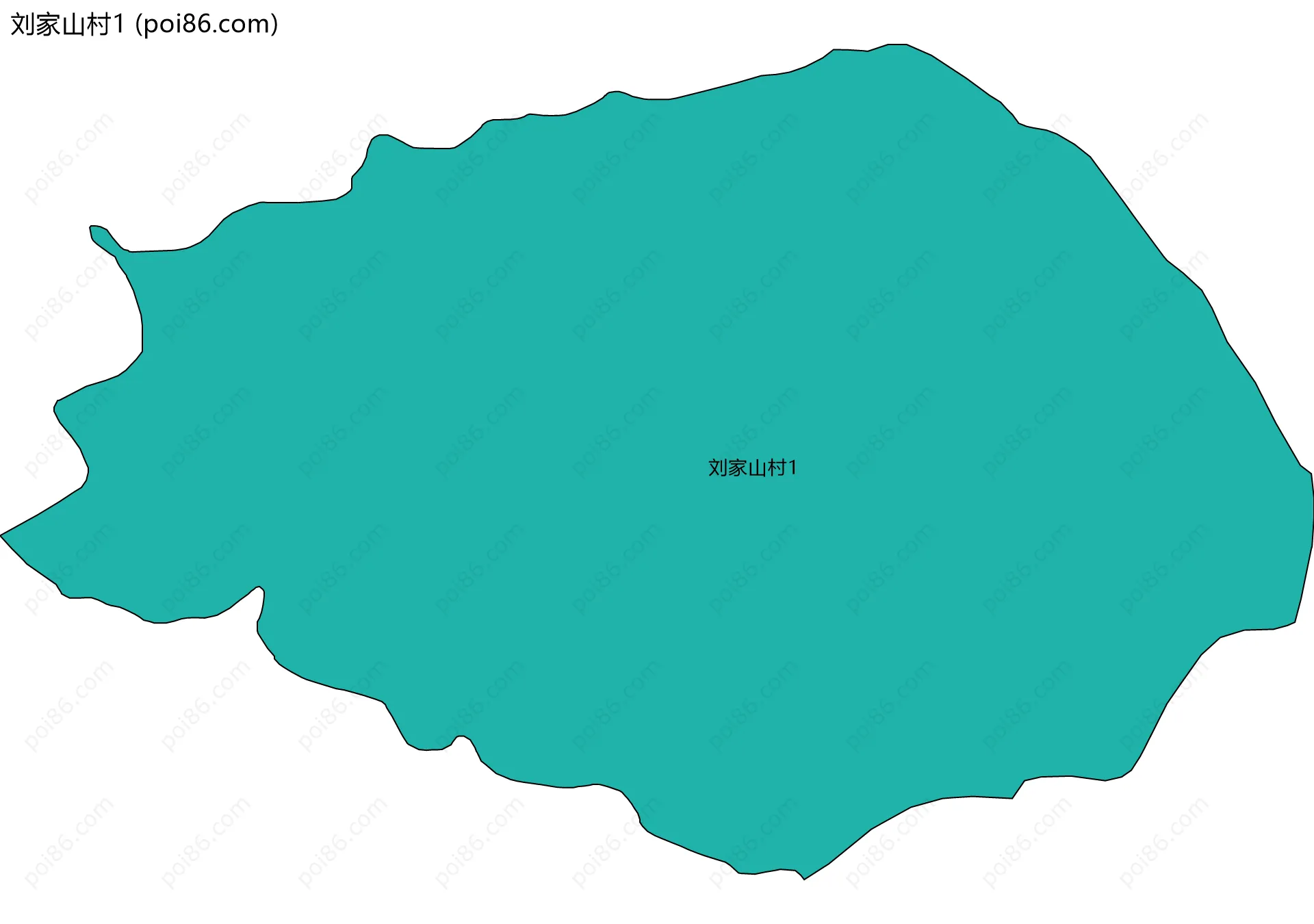 刘家山村1边界地图