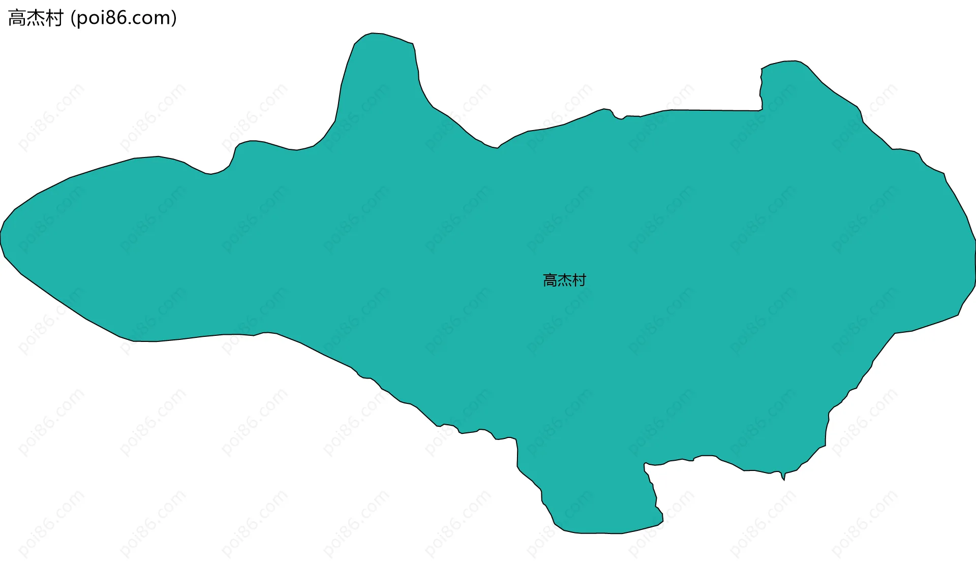 高杰村边界地图