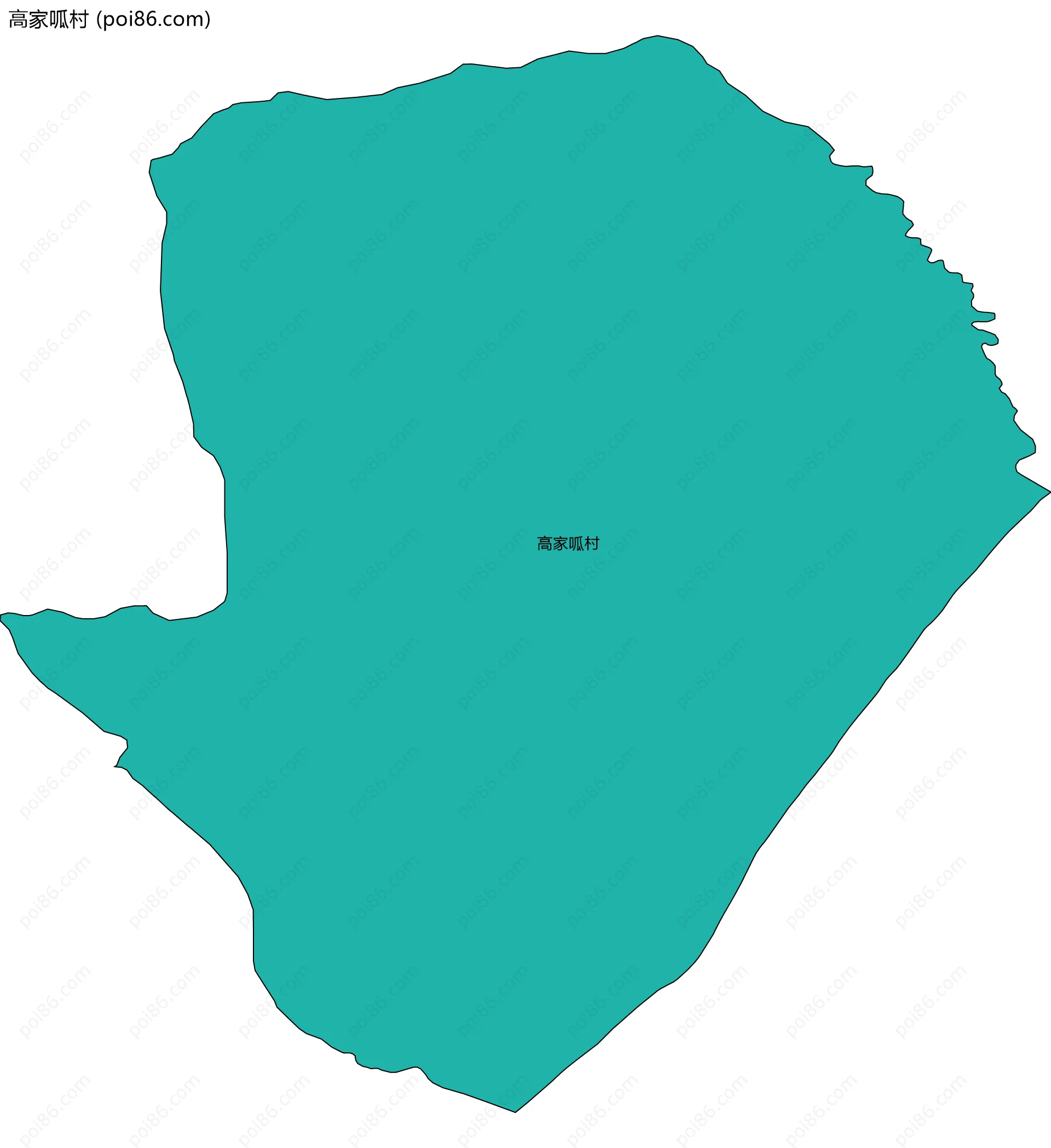 高家呱村边界地图