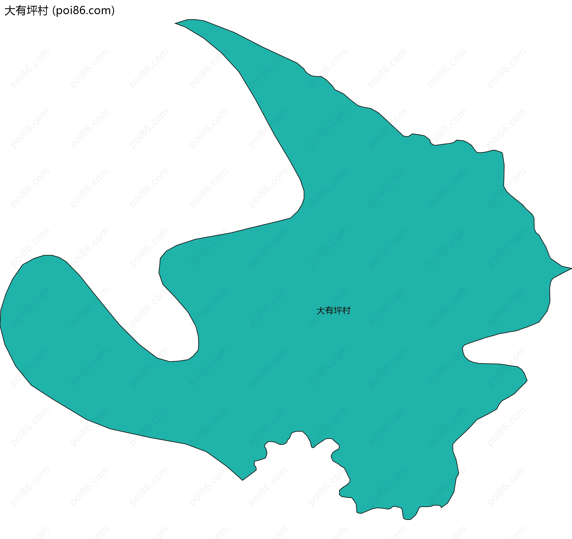 大有坪村边界地图