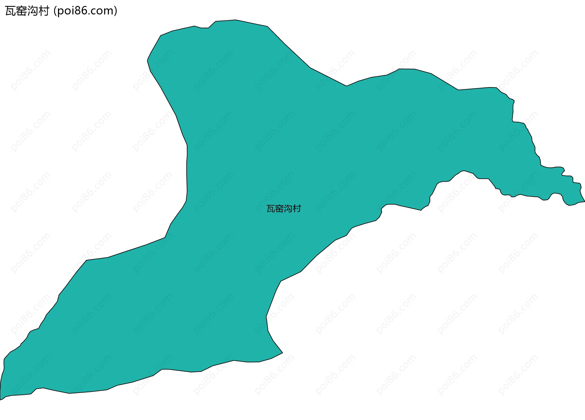 瓦窑沟村边界地图