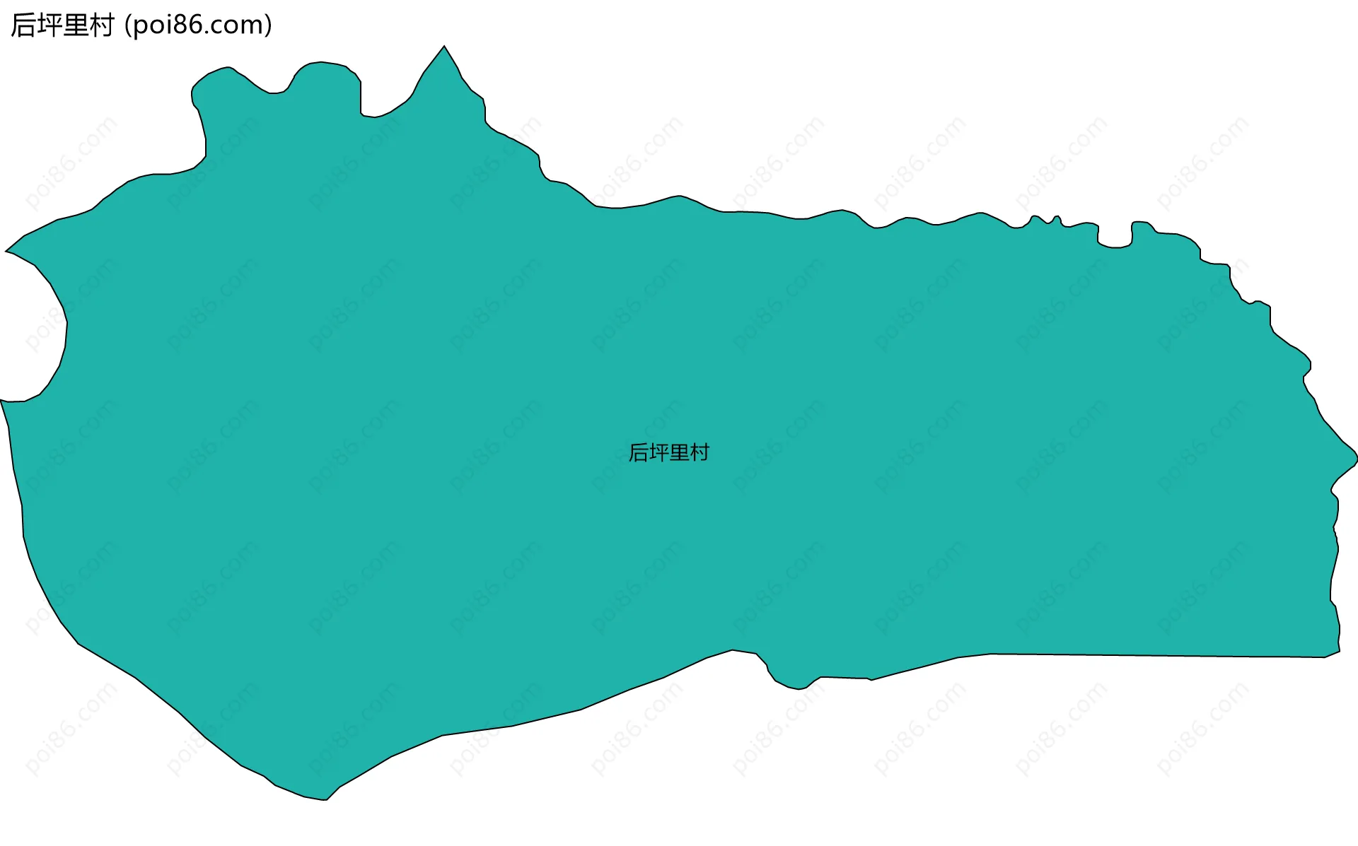 后坪里村边界地图