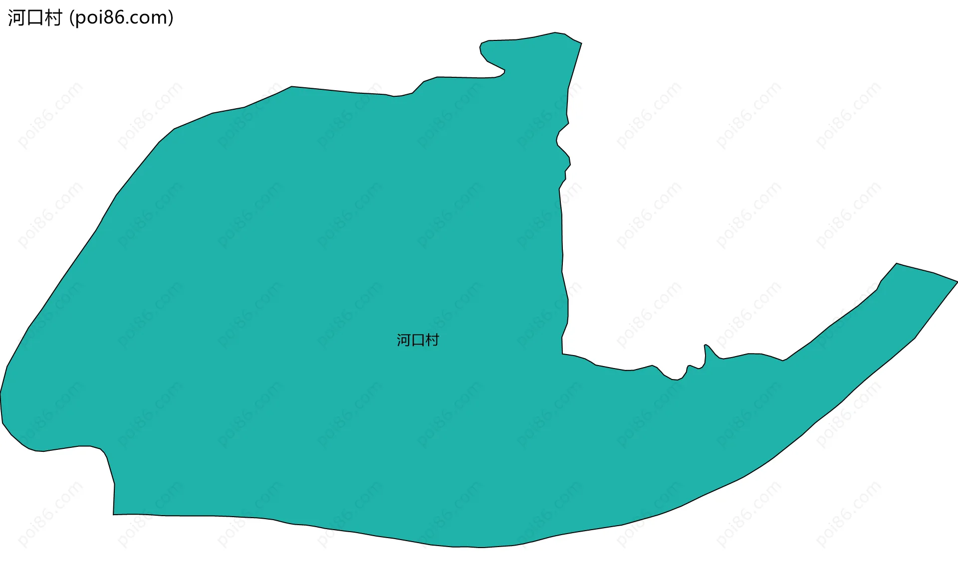 河口村边界地图