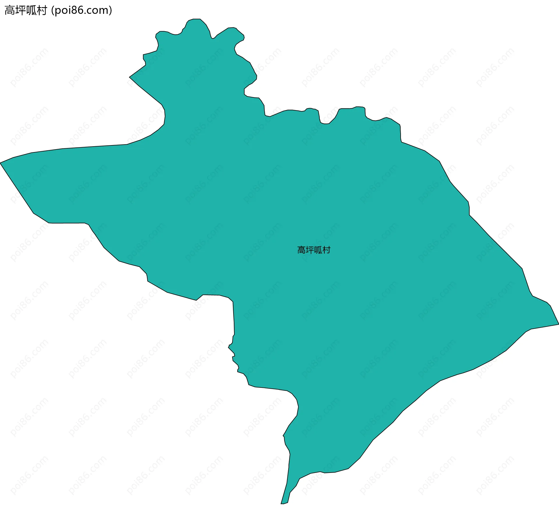 高坪呱村边界地图