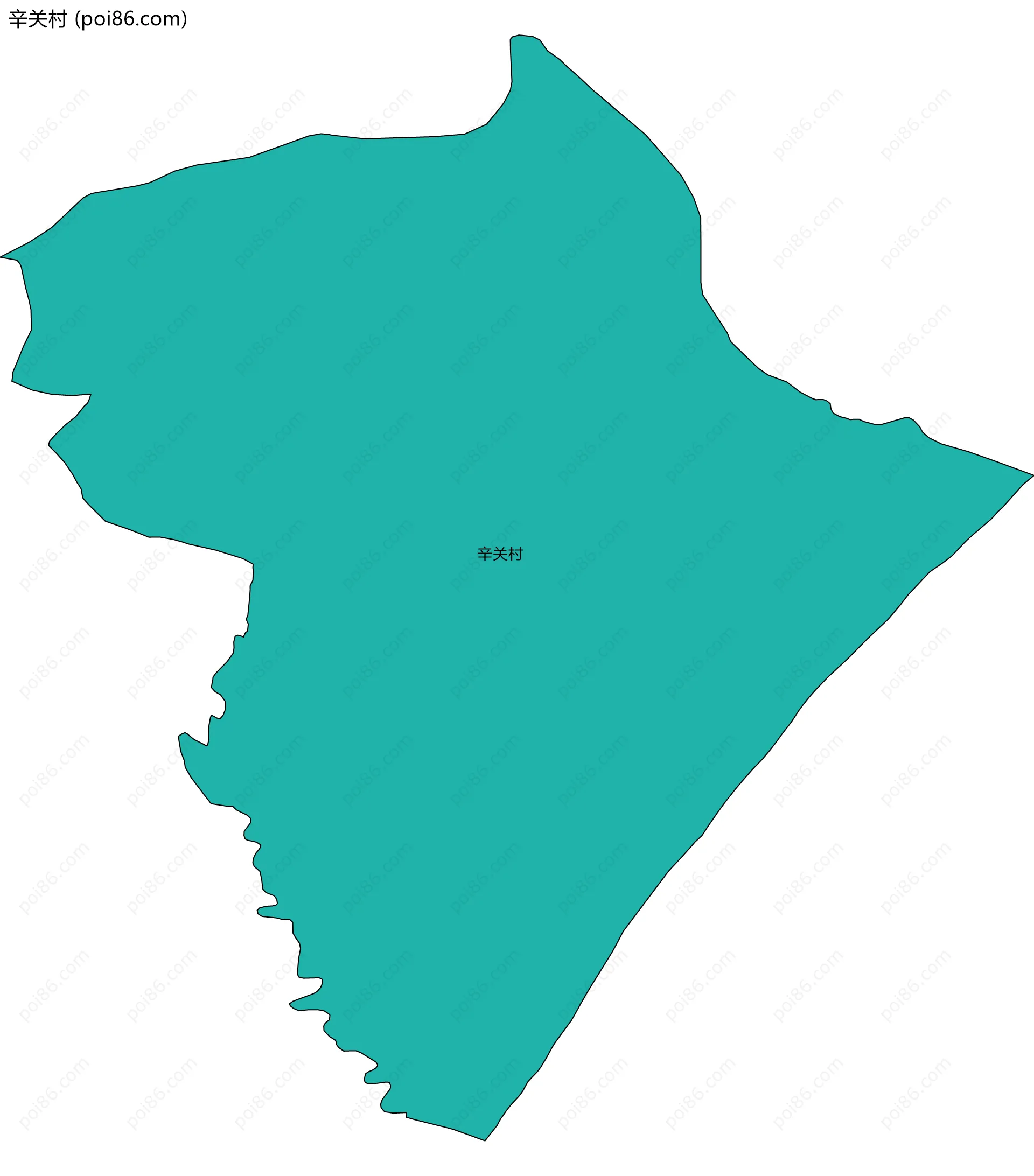 辛关村边界地图