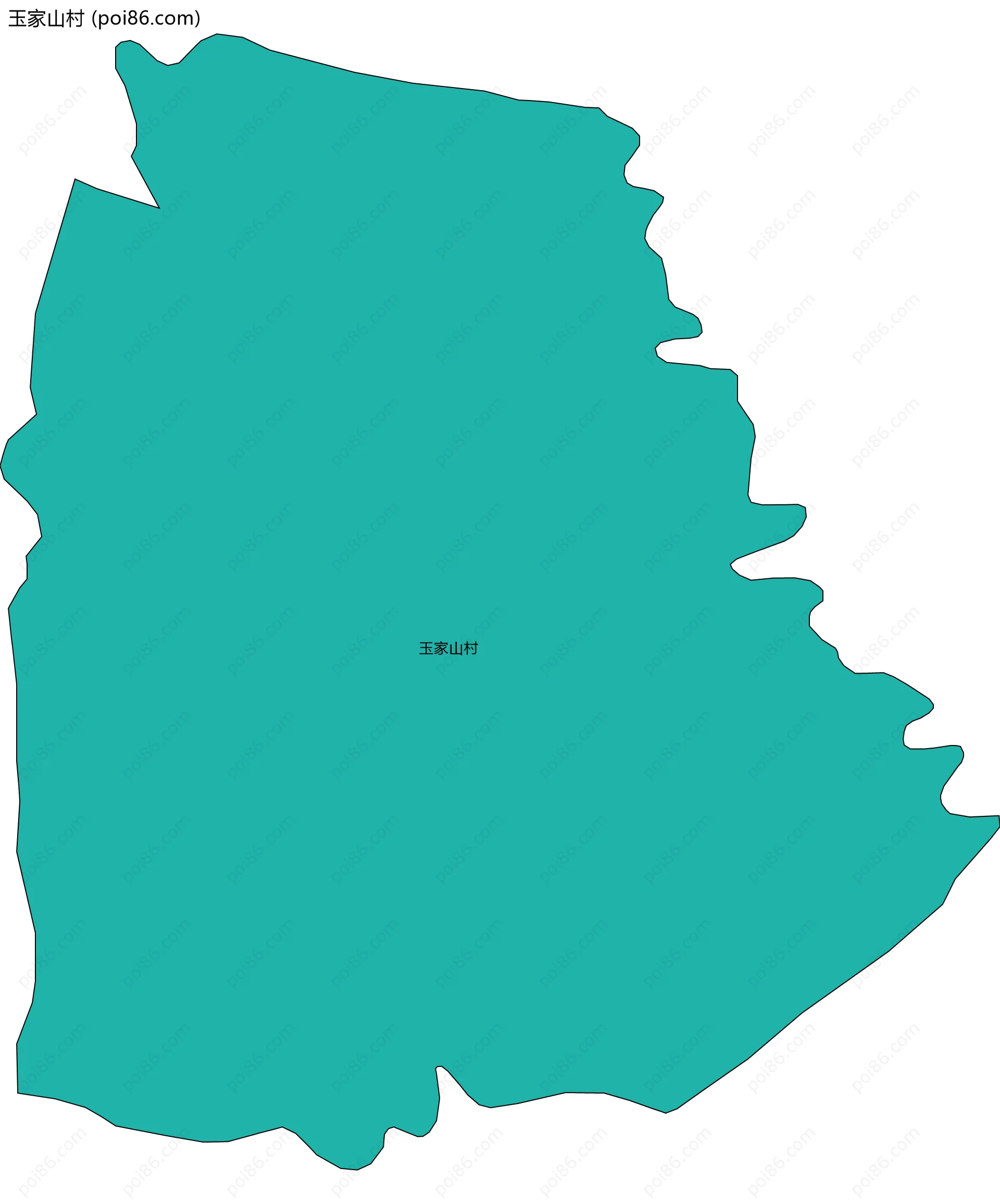 玉家山村边界地图