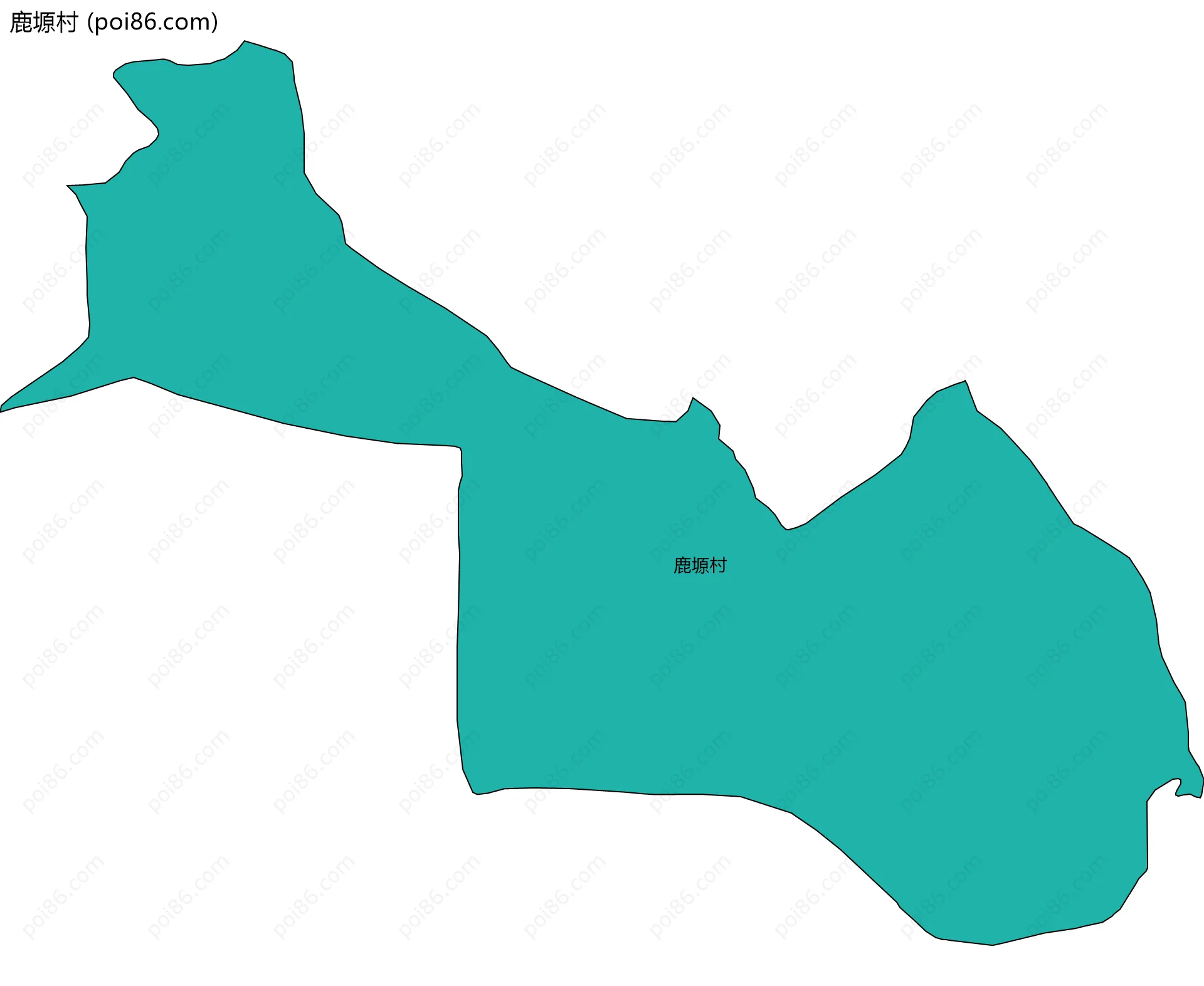 鹿塬村边界地图