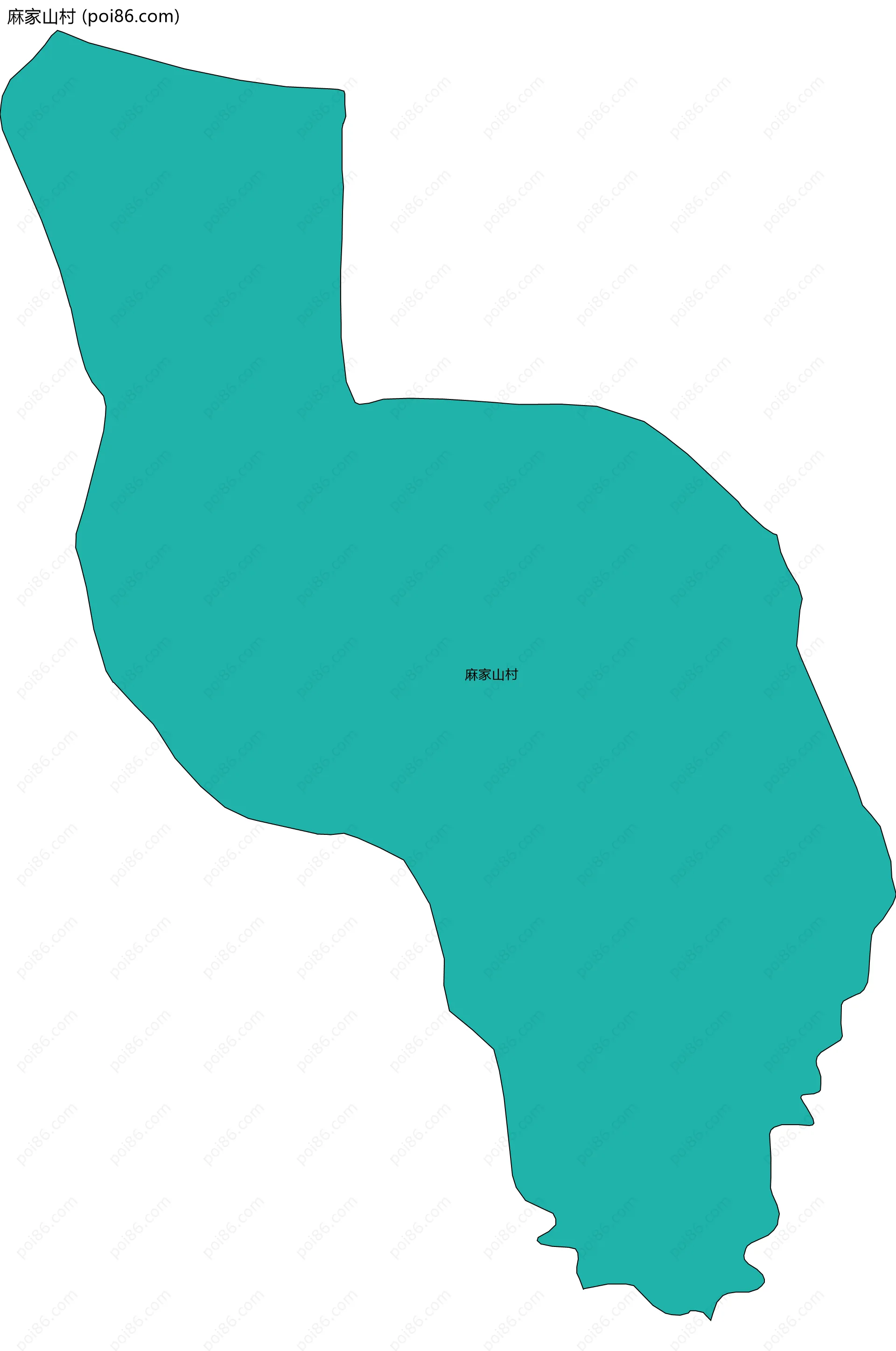 麻家山村边界地图