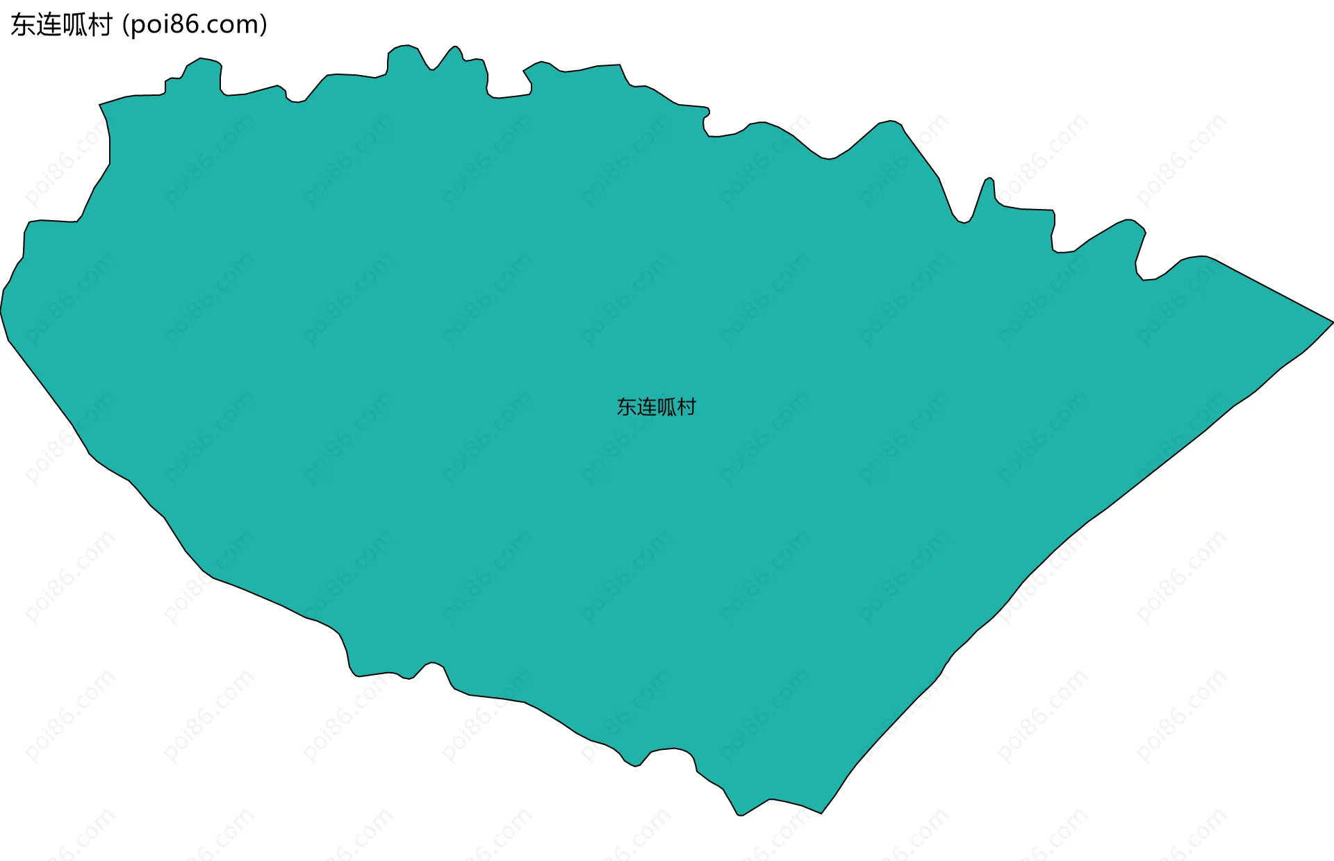 东连呱村边界地图