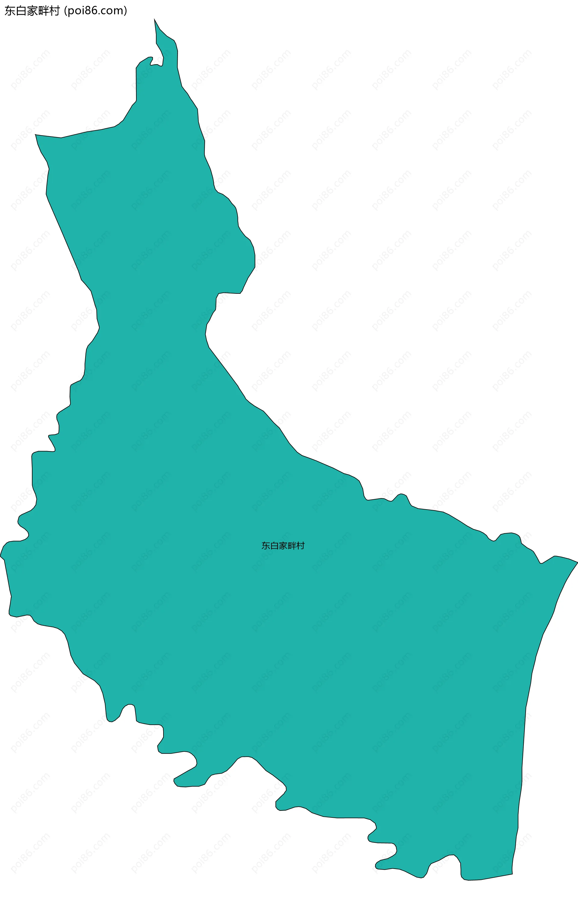 东白家畔村边界地图