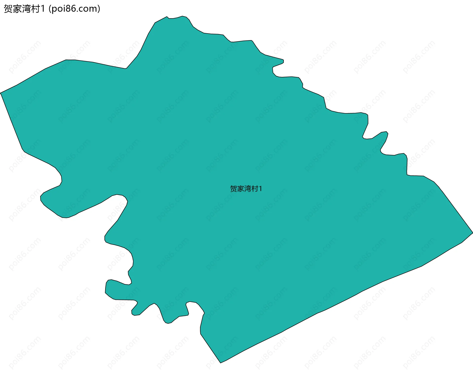 贺家湾村1边界地图