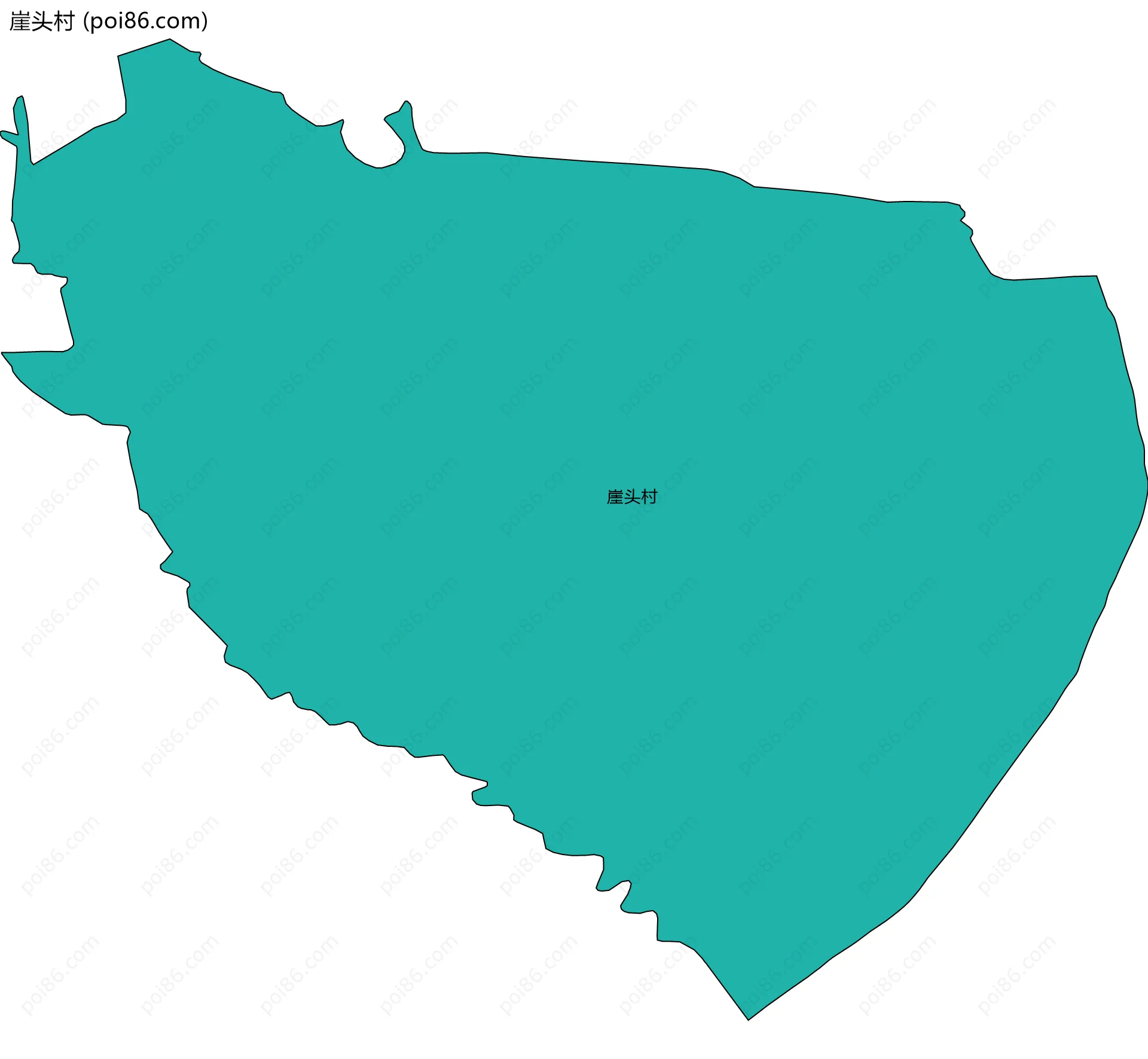 崖头村边界地图