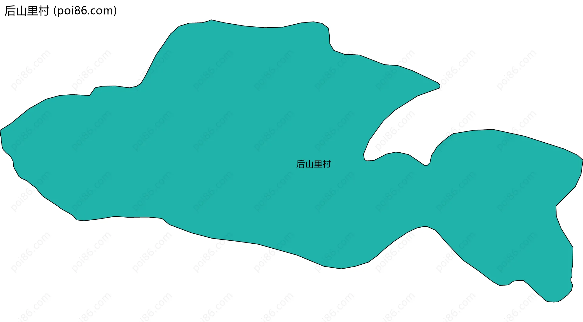 后山里村边界地图