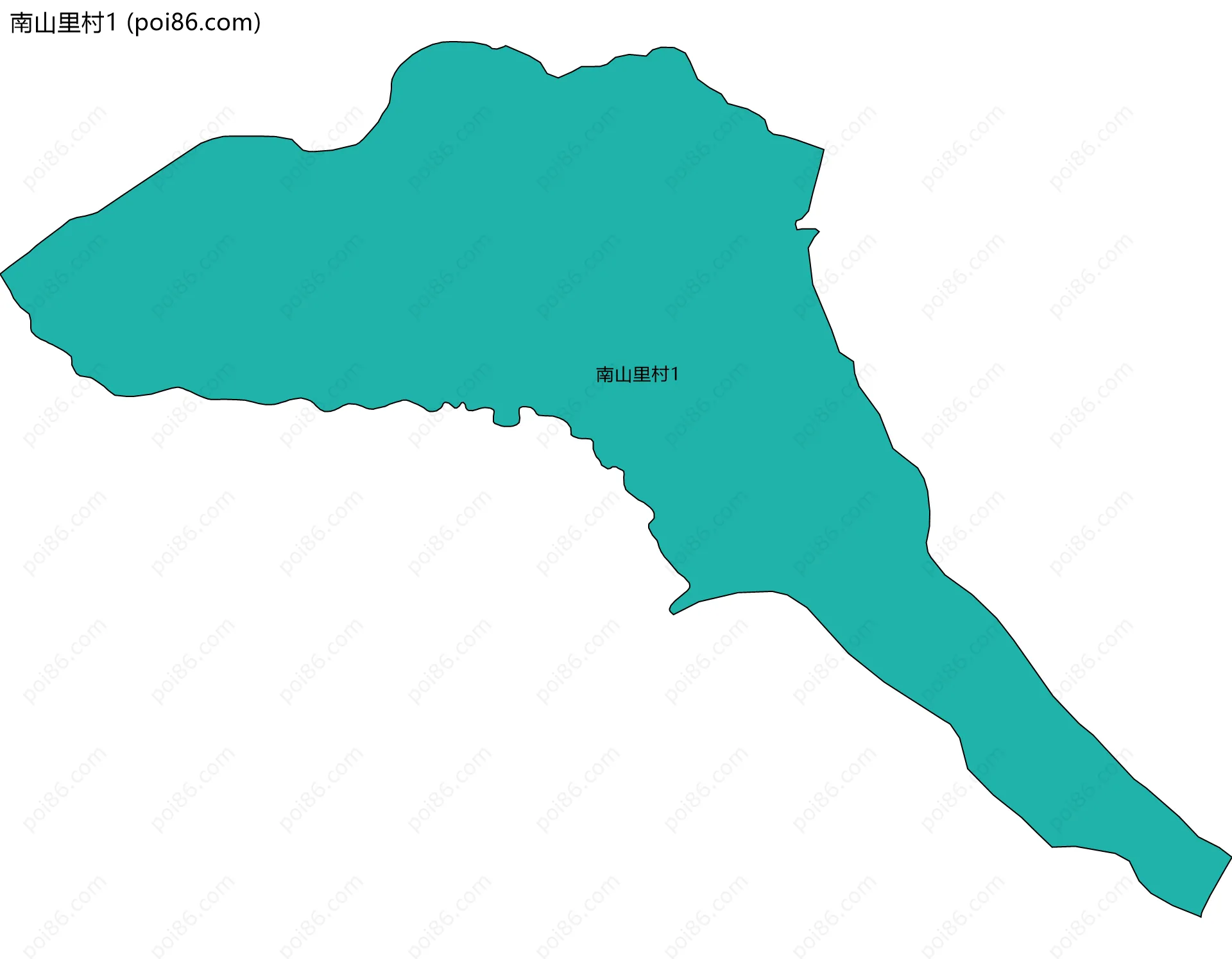 南山里村1边界地图