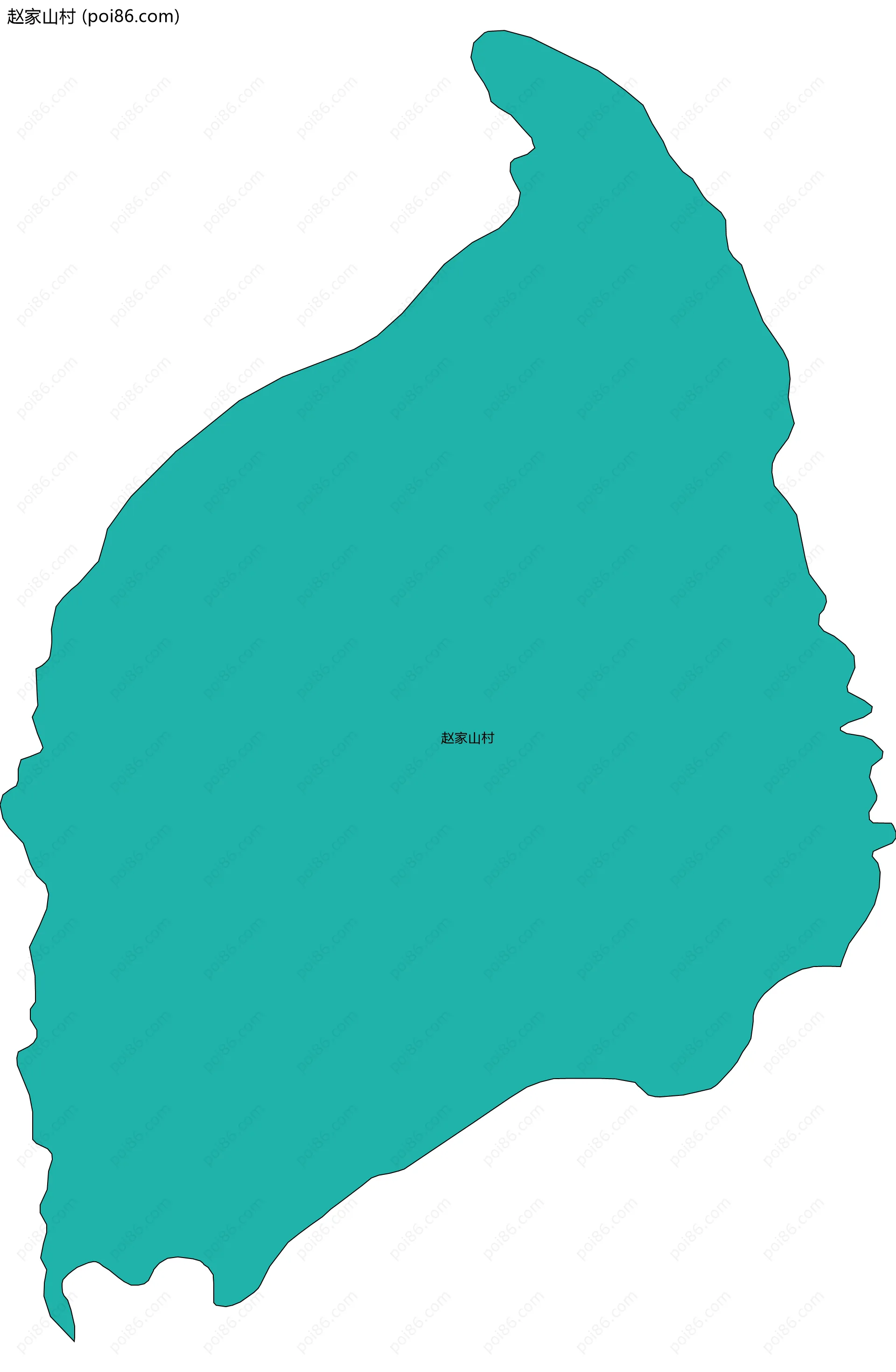 赵家山村边界地图