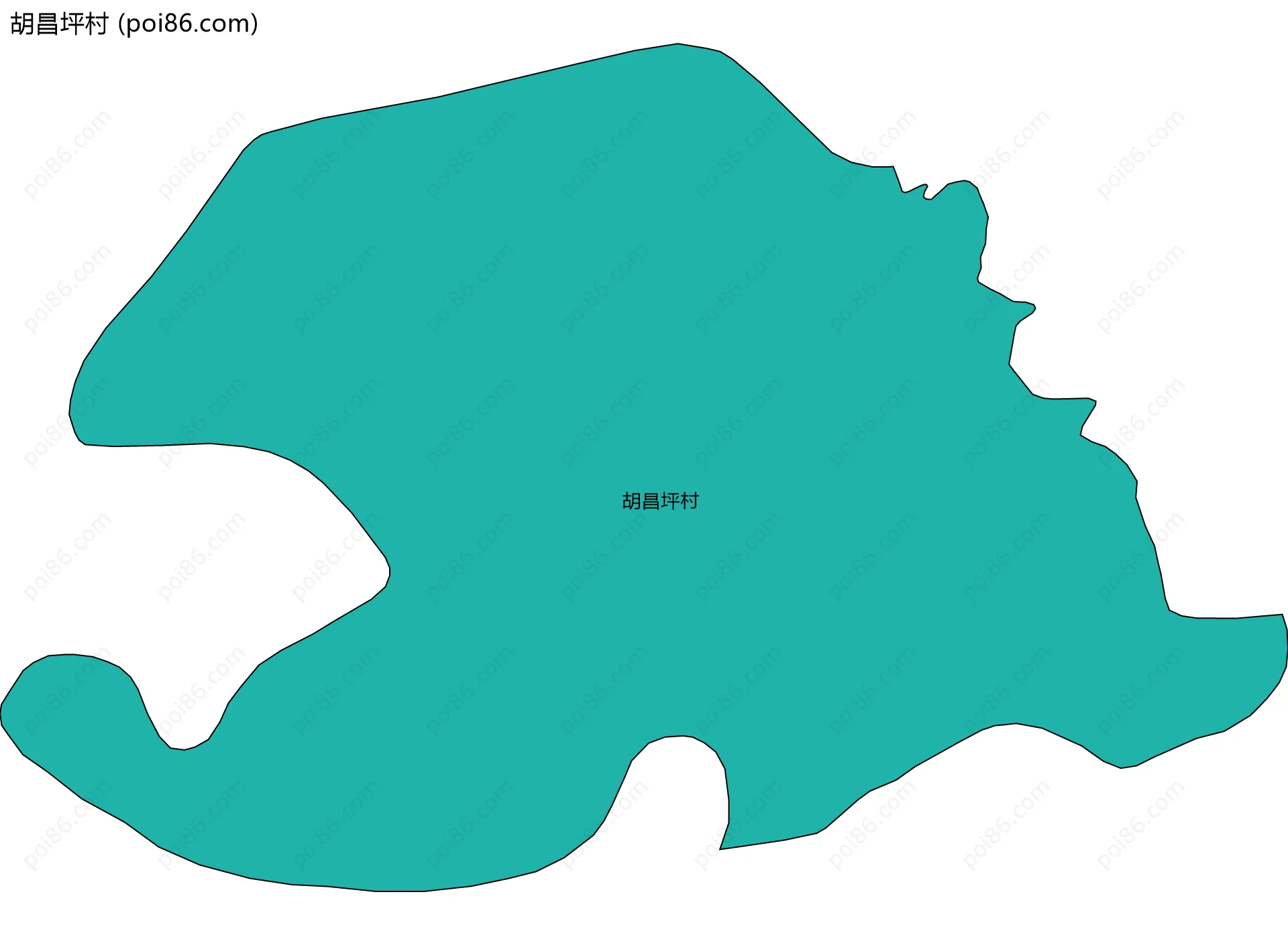胡昌坪村边界地图