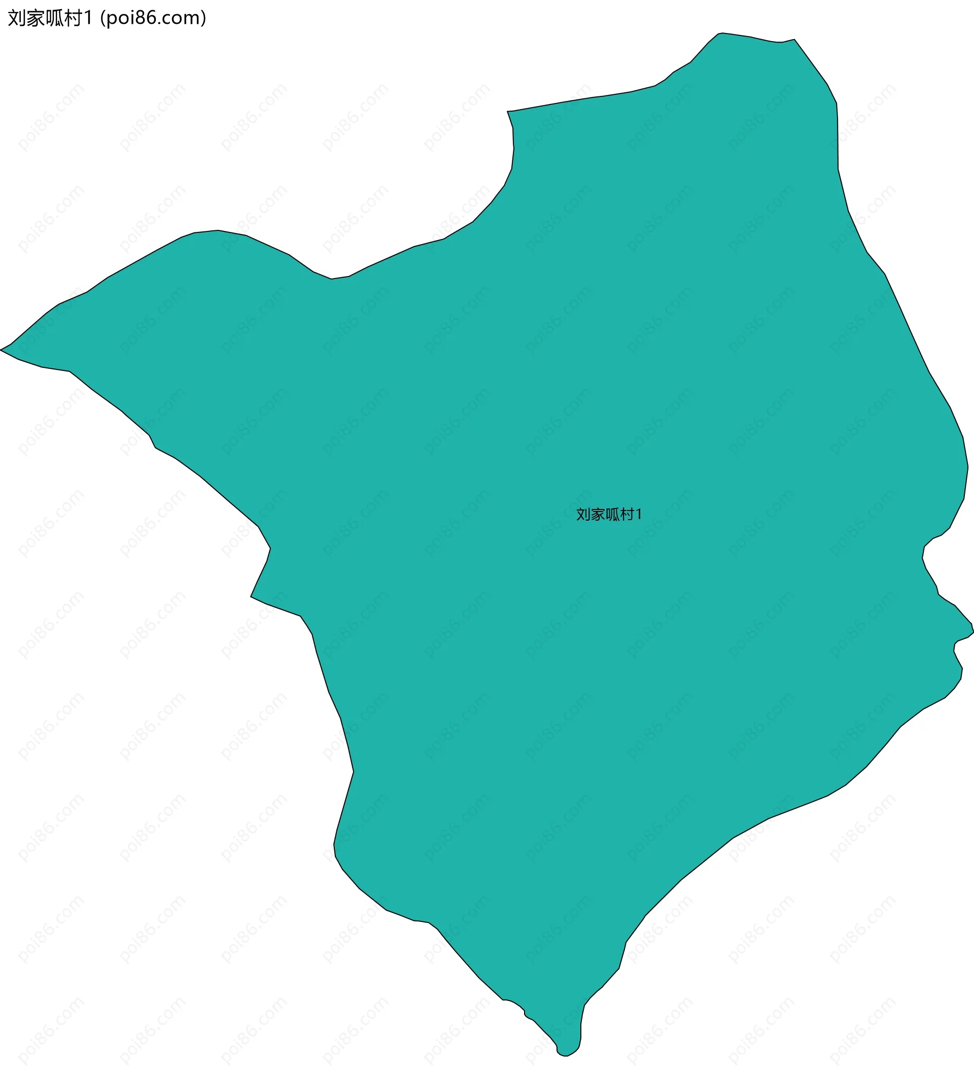 刘家呱村1边界地图