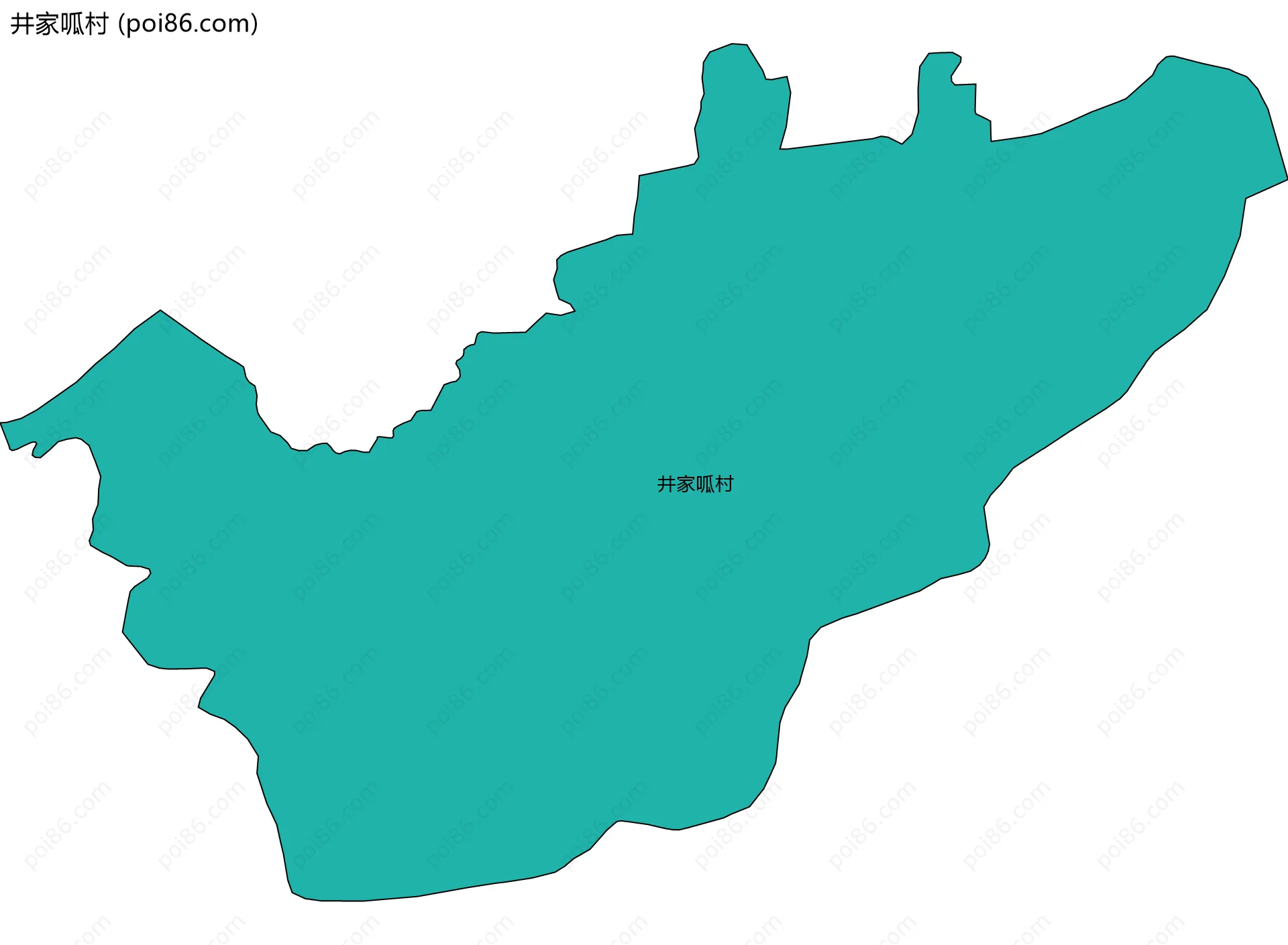 井家呱村边界地图