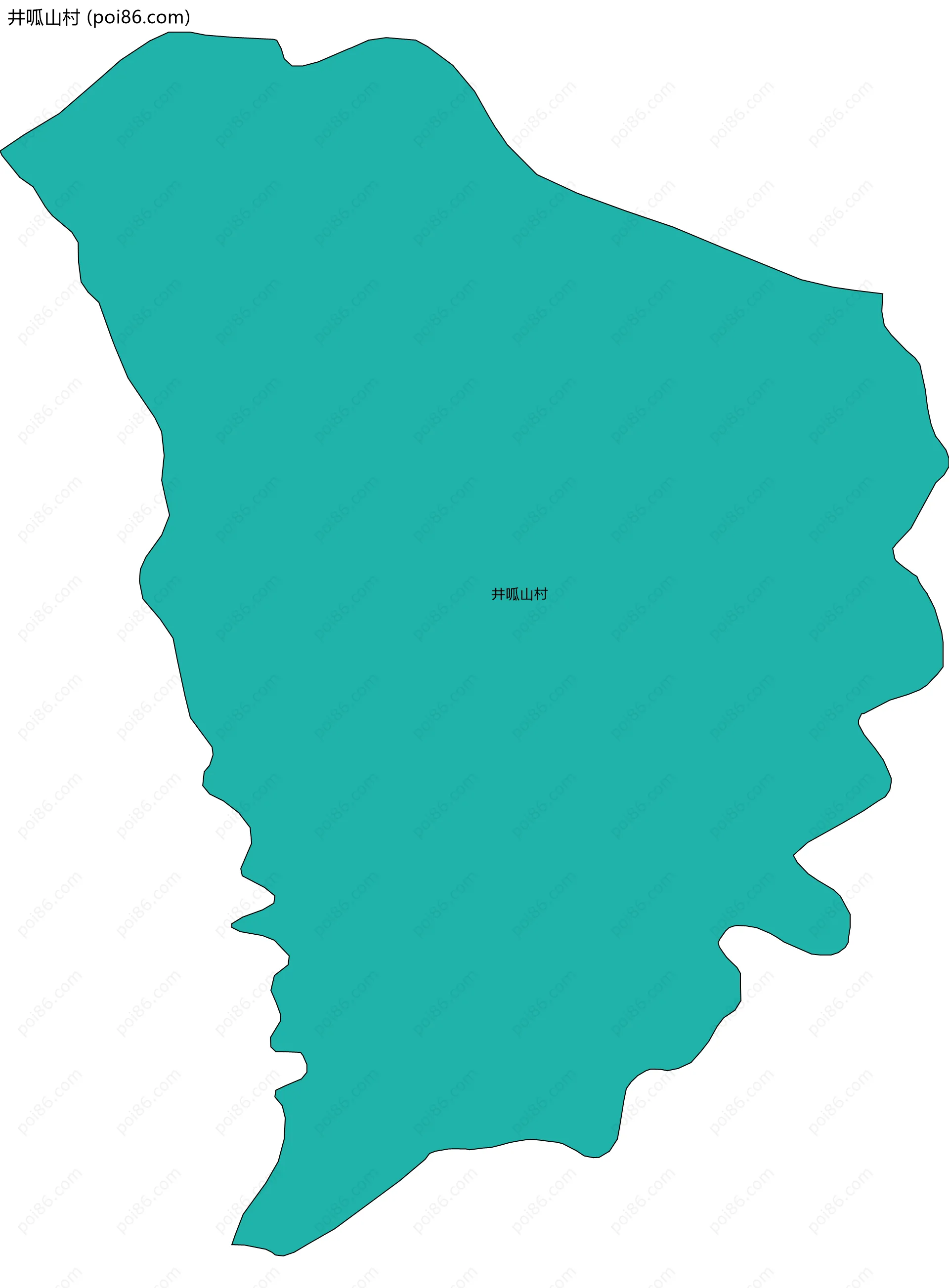 井呱山村边界地图