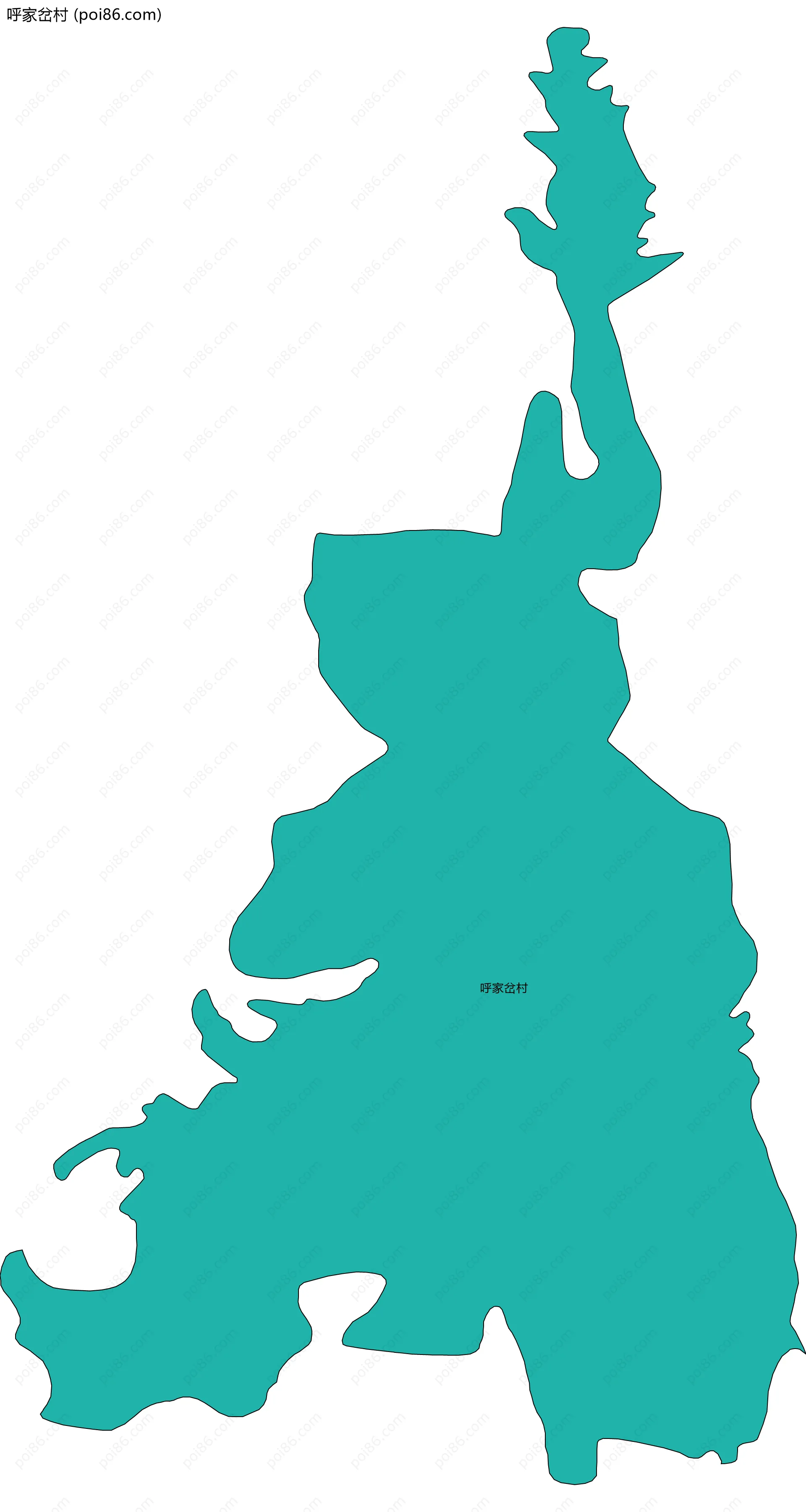 呼家岔村边界地图