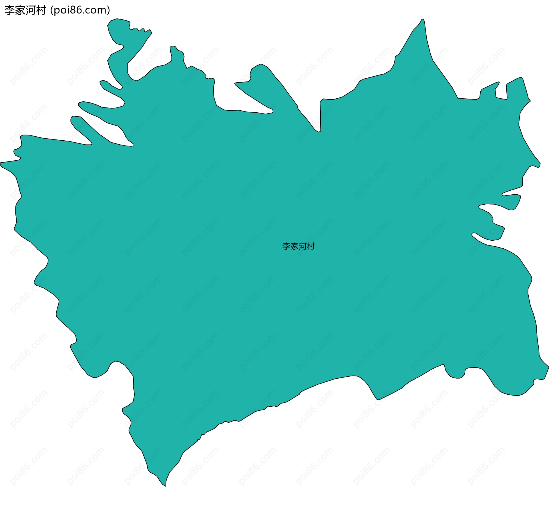 李家河村边界地图