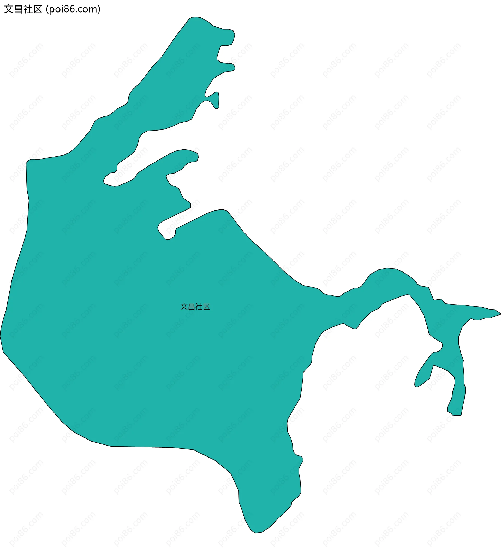 文昌社区边界地图
