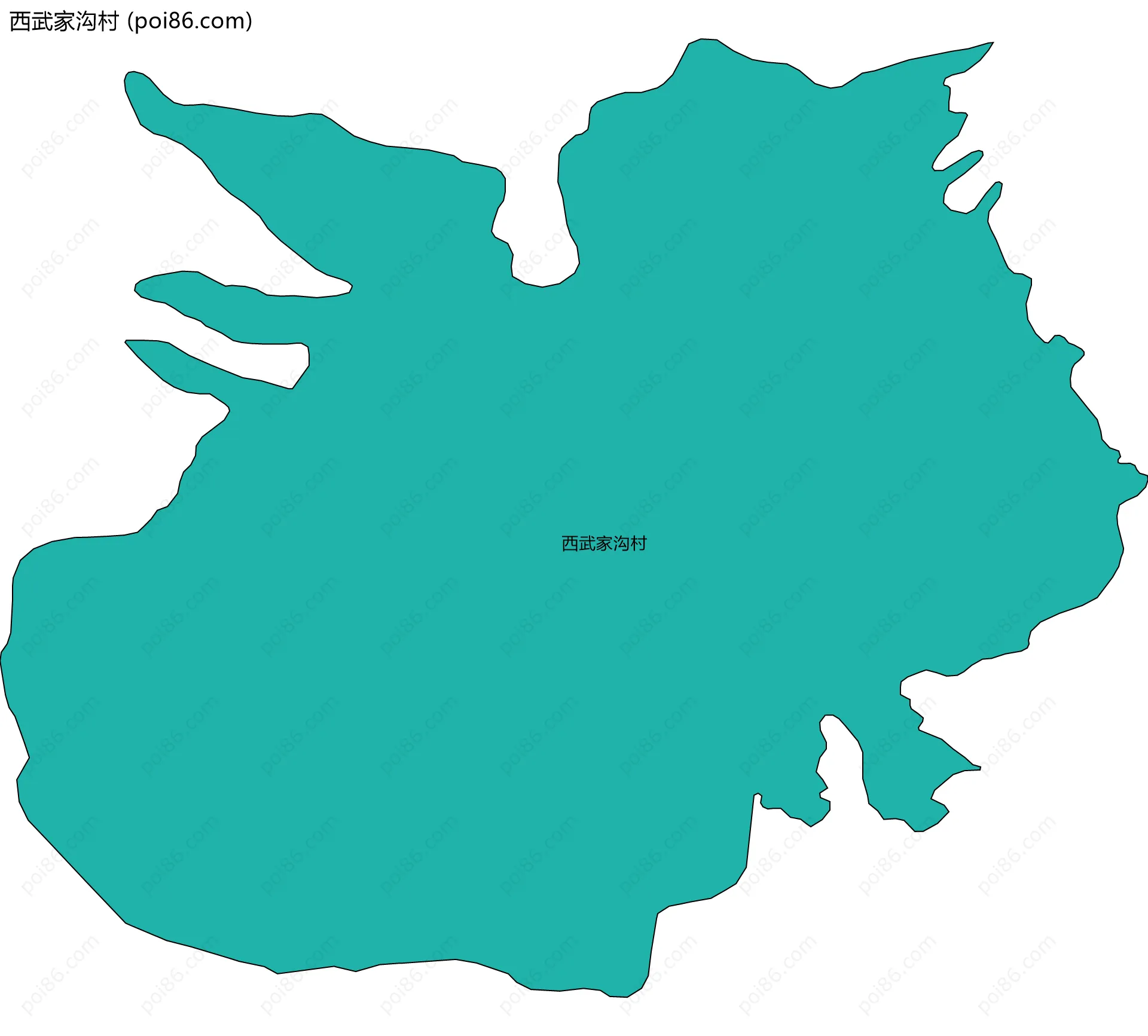 西武家沟村边界地图