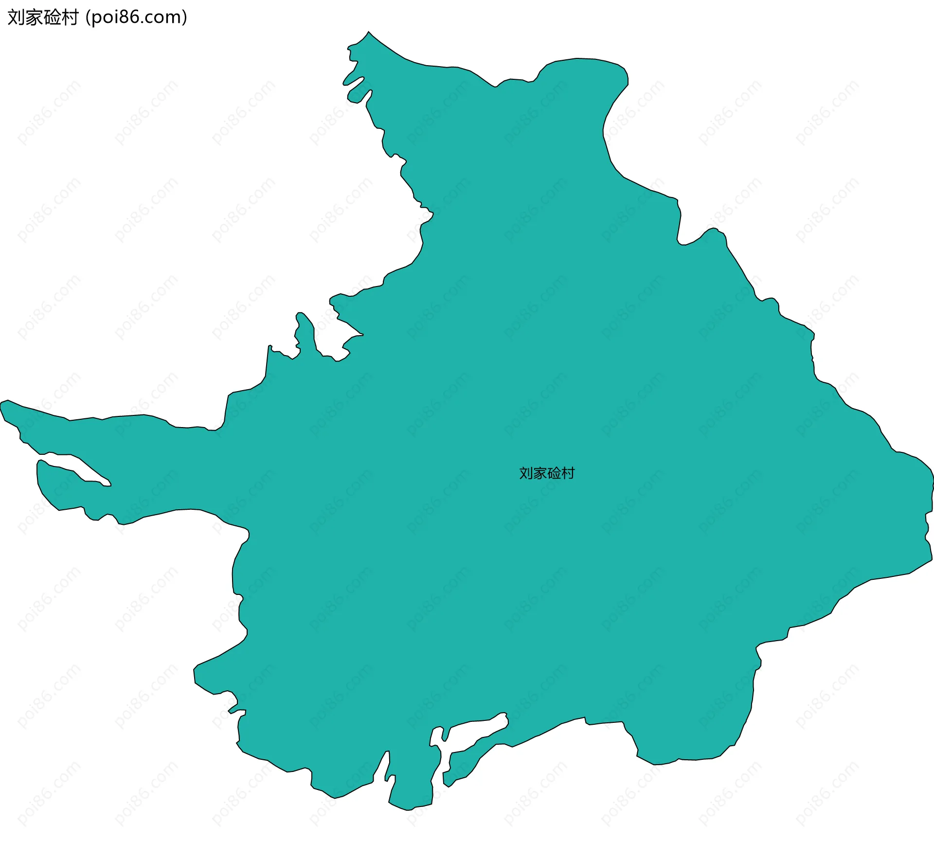 刘家硷村边界地图