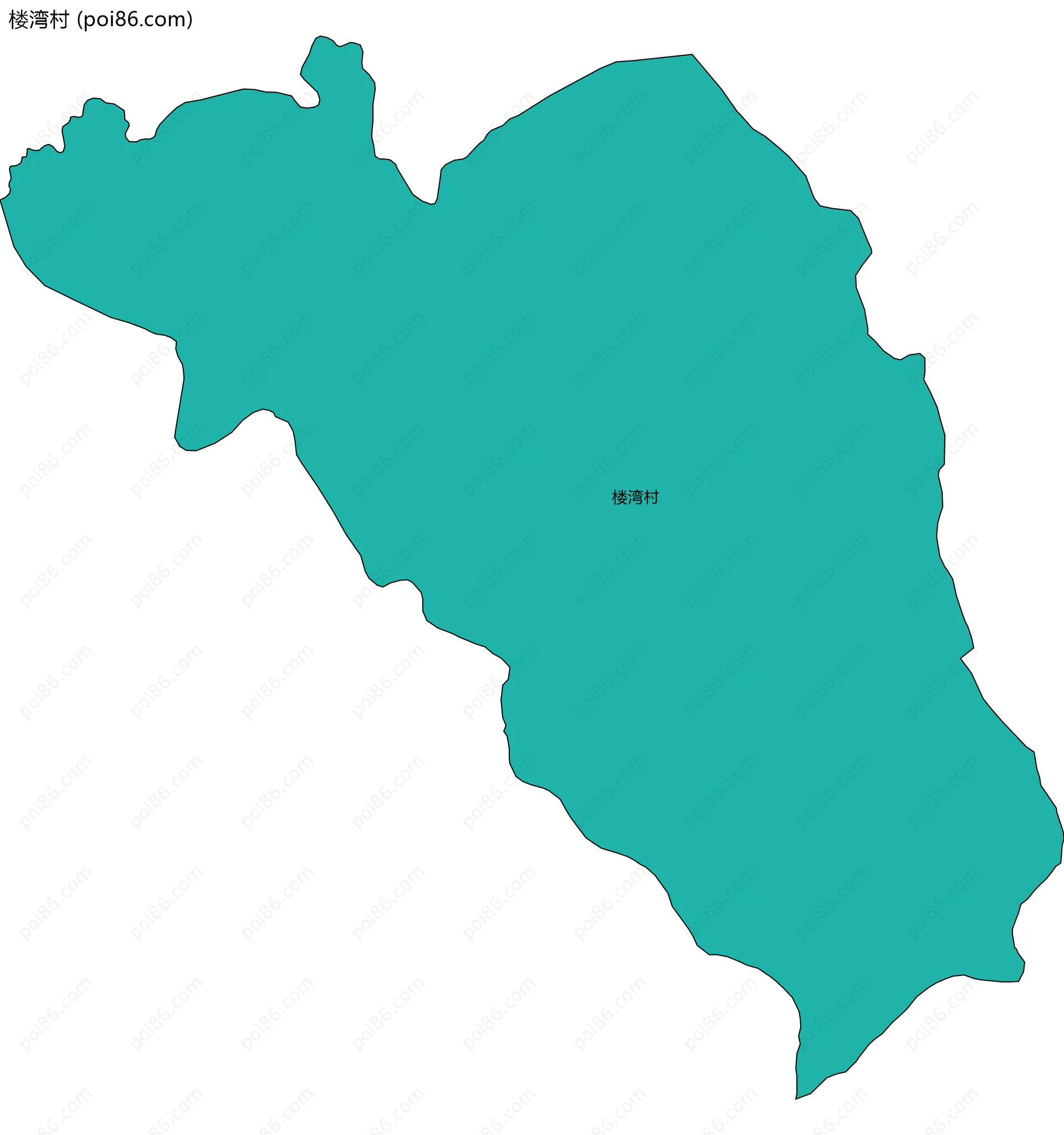 楼湾村边界地图