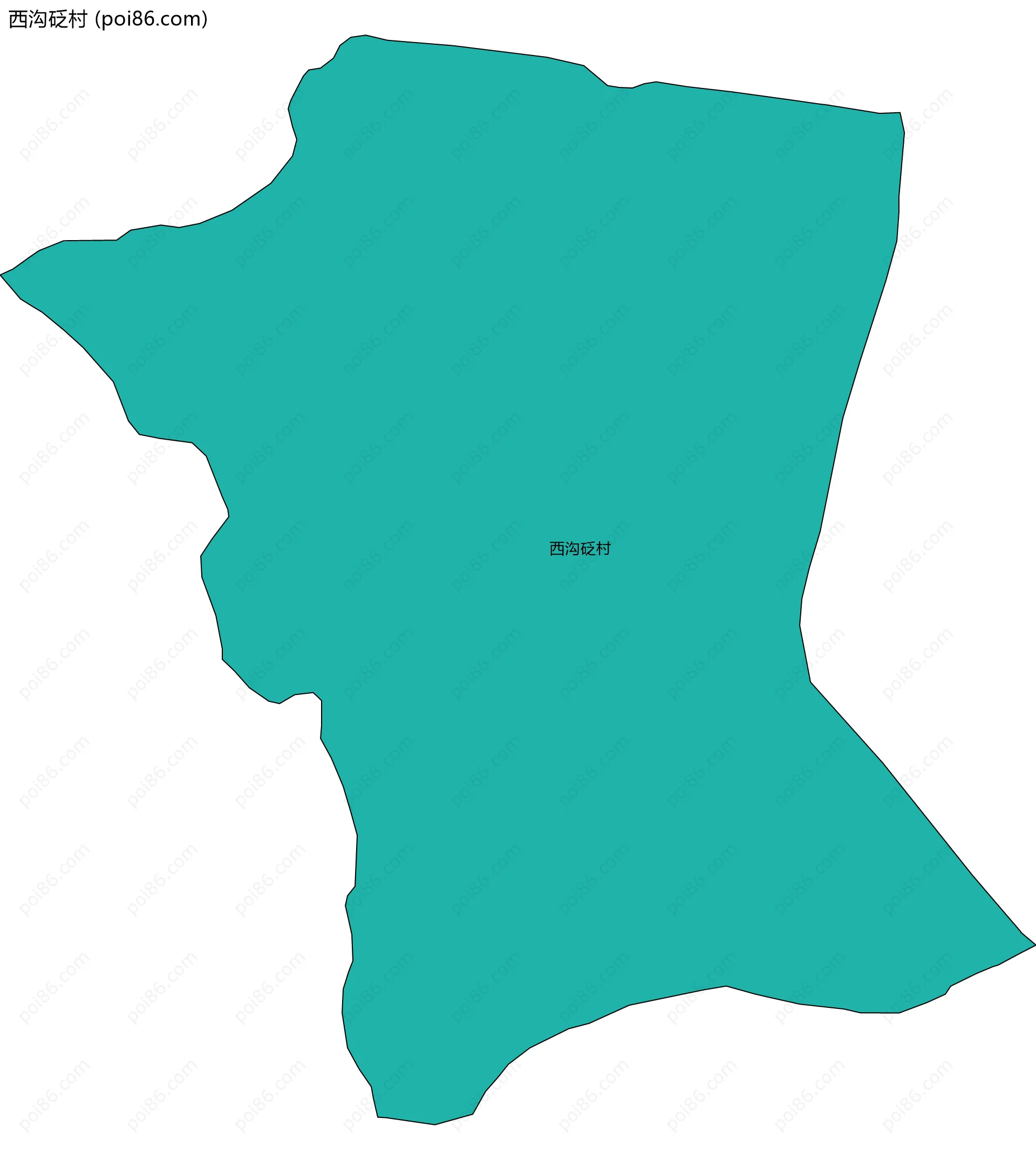 西沟砭村边界地图