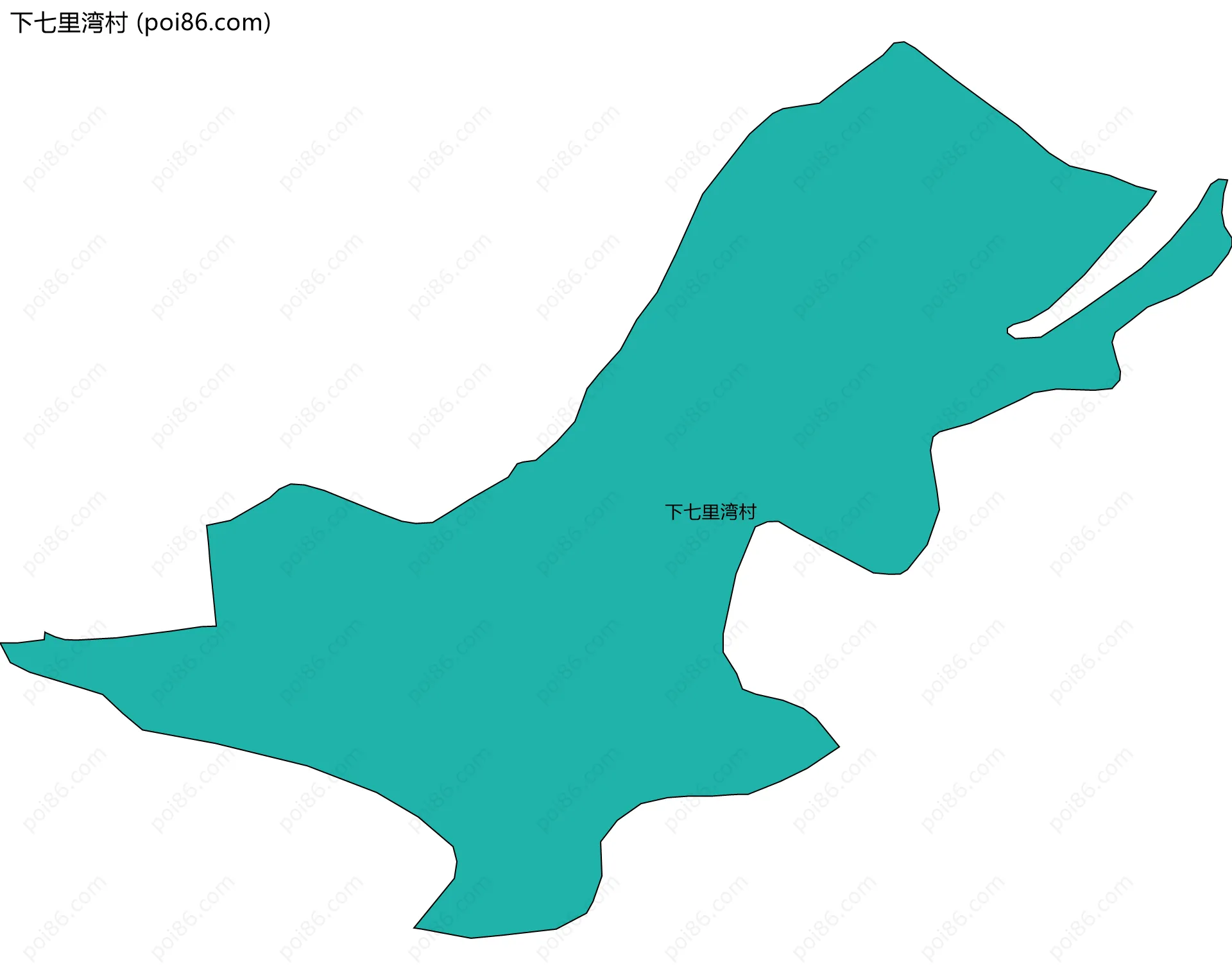 下七里湾村边界地图
