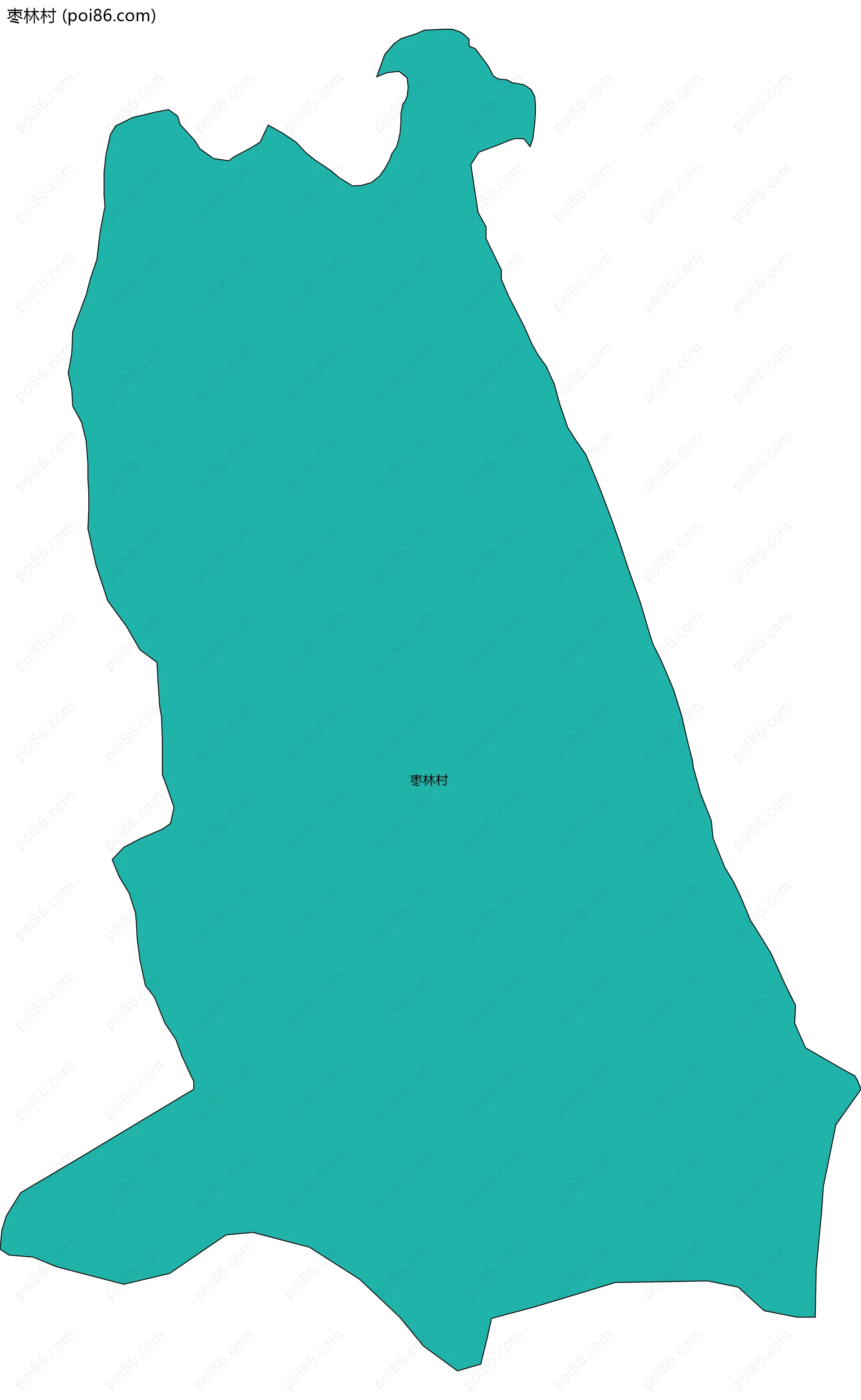 枣林村边界地图