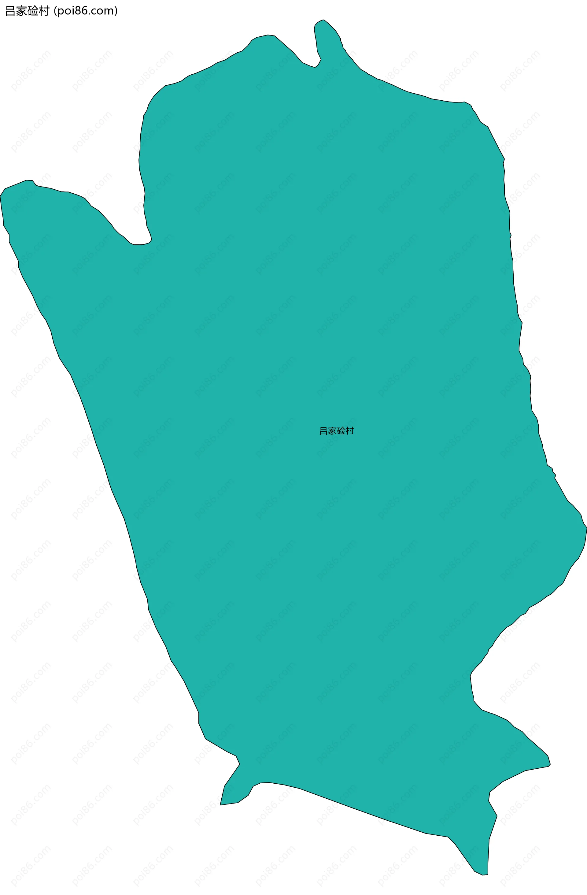 吕家硷村边界地图