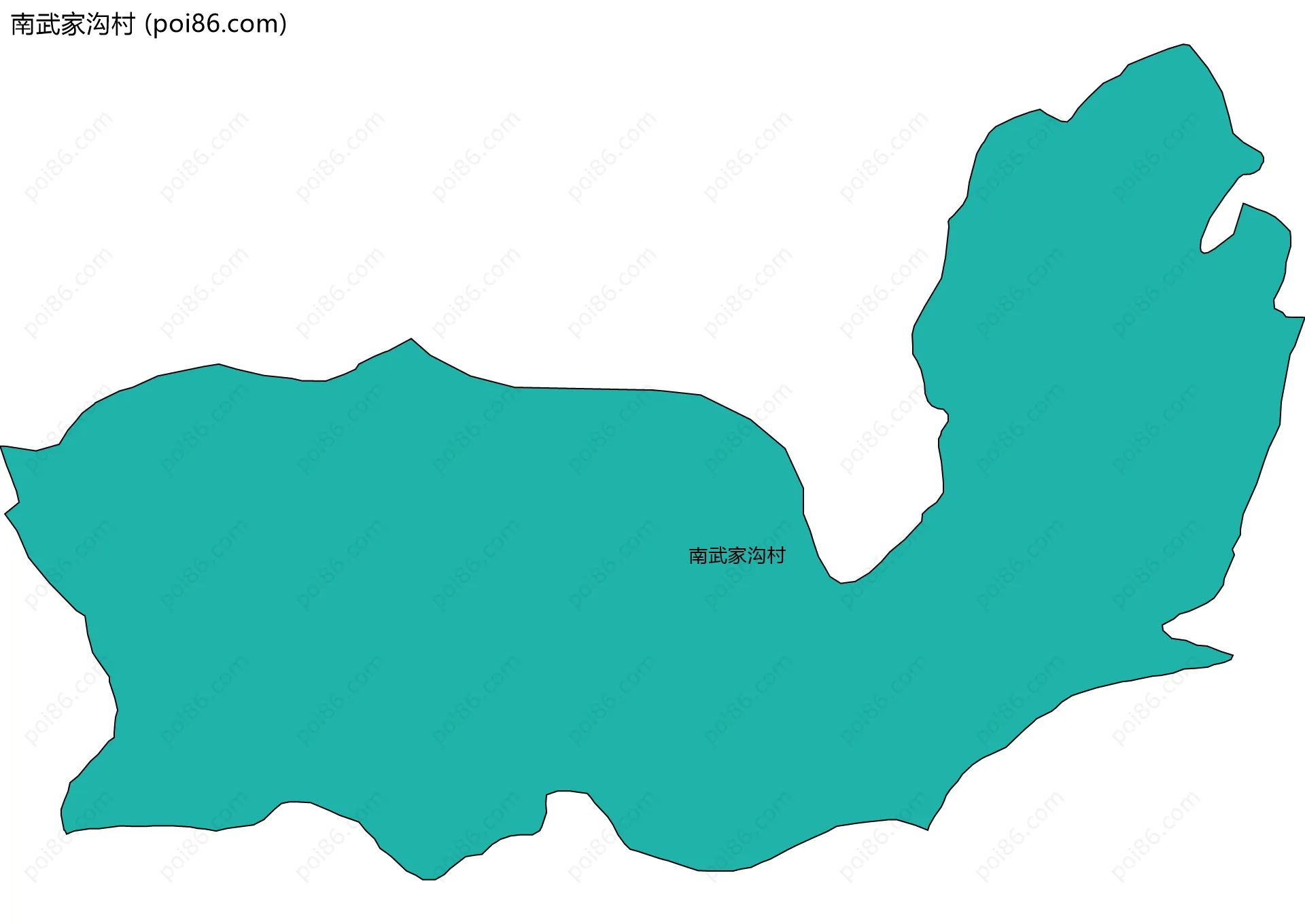 南武家沟村边界地图