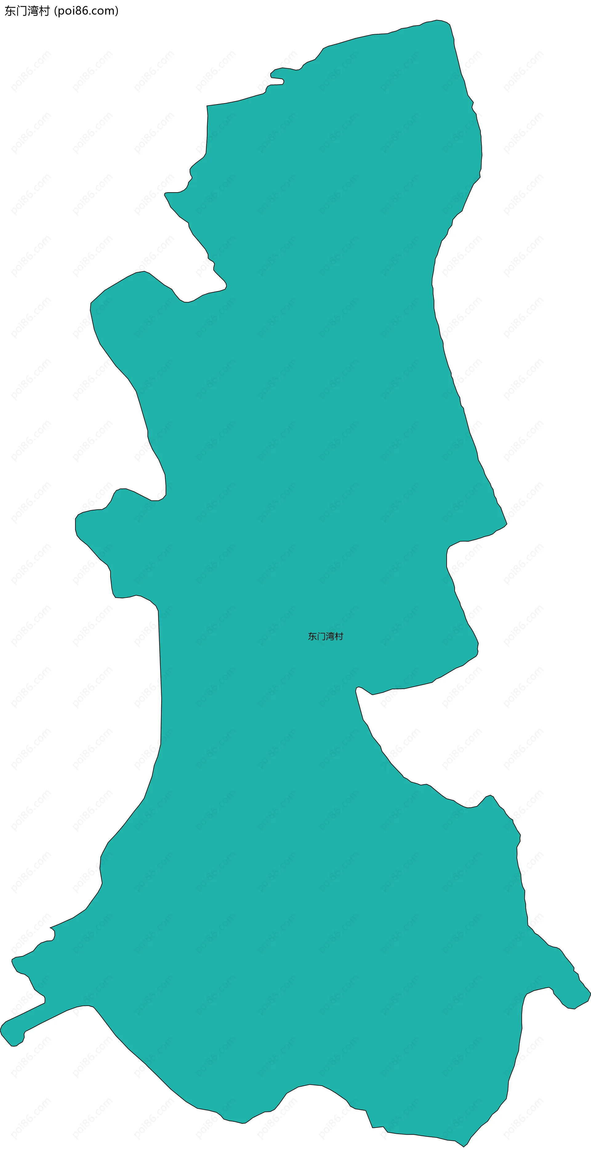 东门湾村边界地图