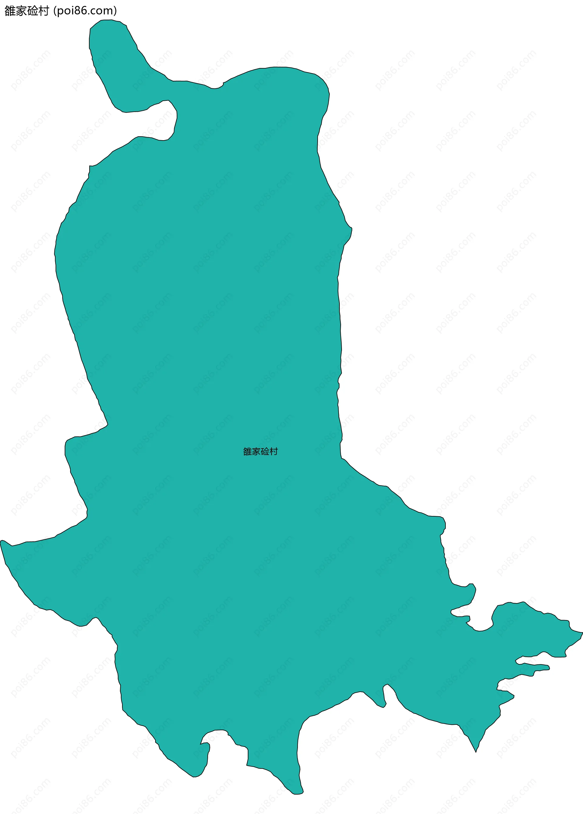 雒家硷村边界地图