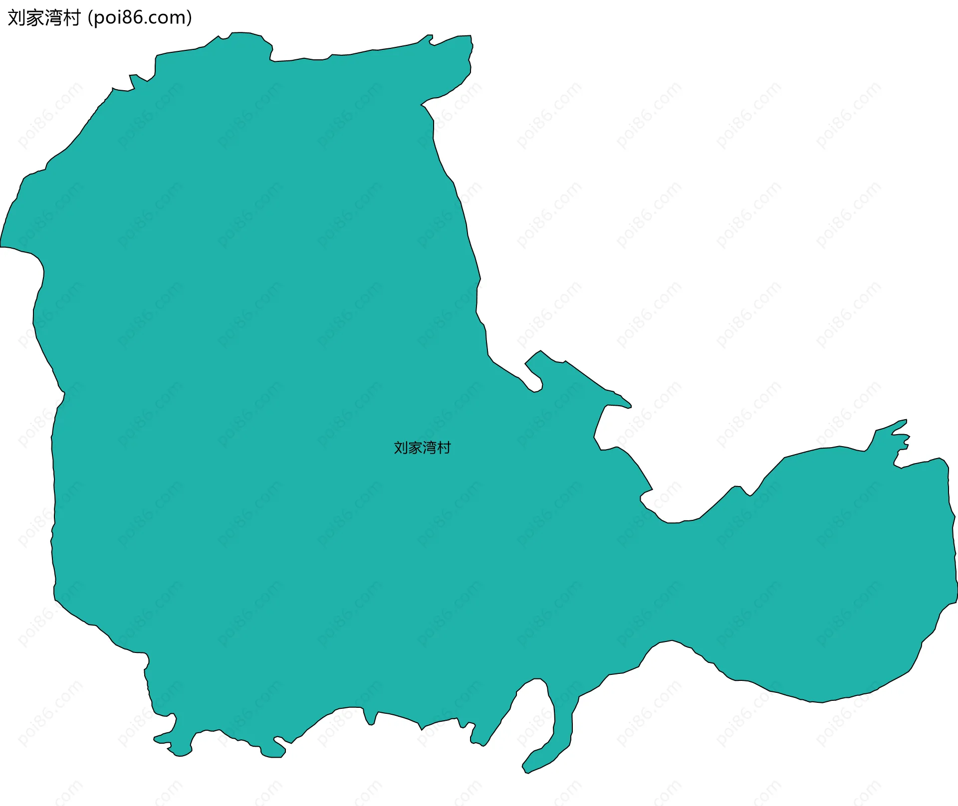 刘家湾村边界地图