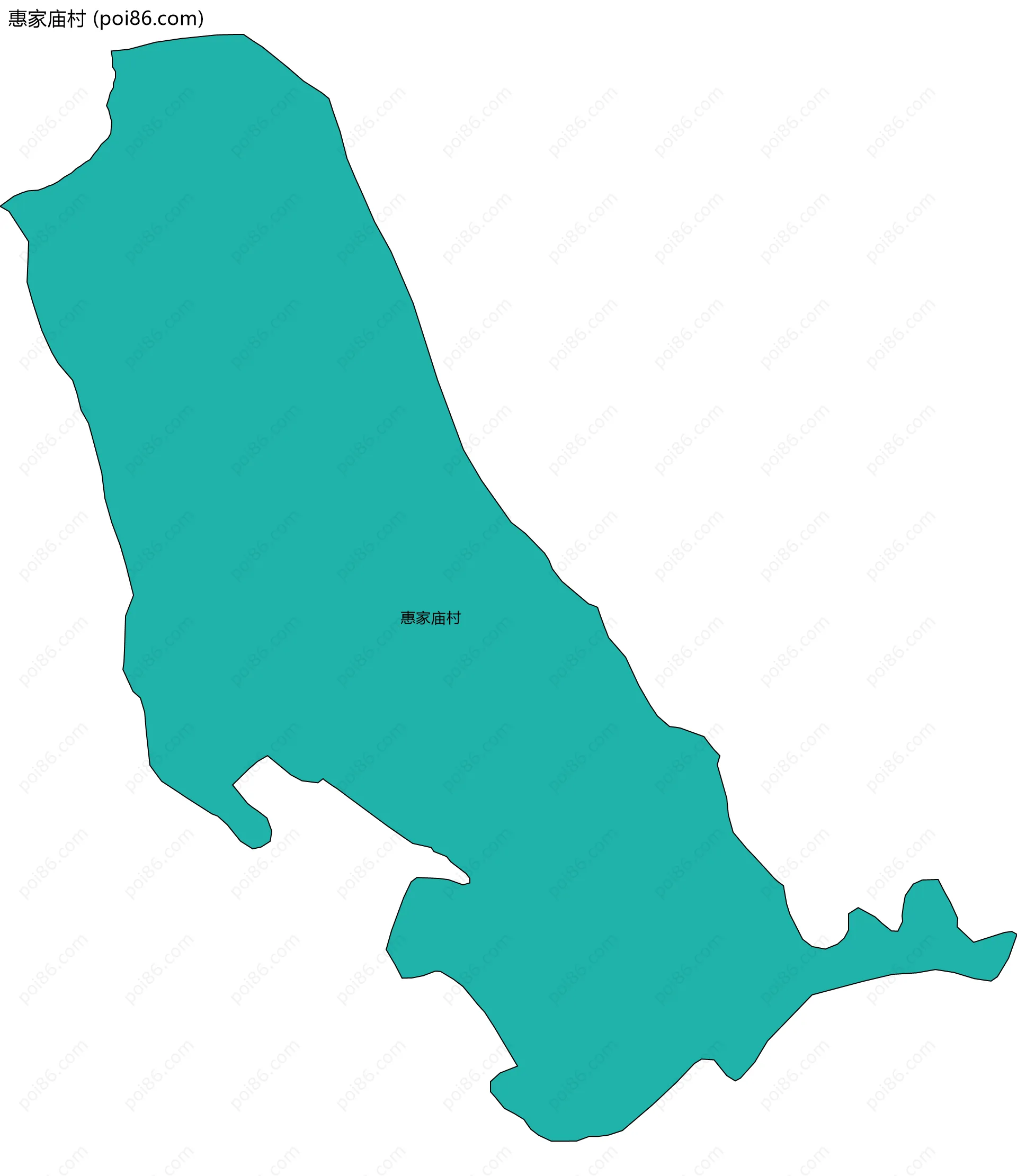 惠家庙村边界地图